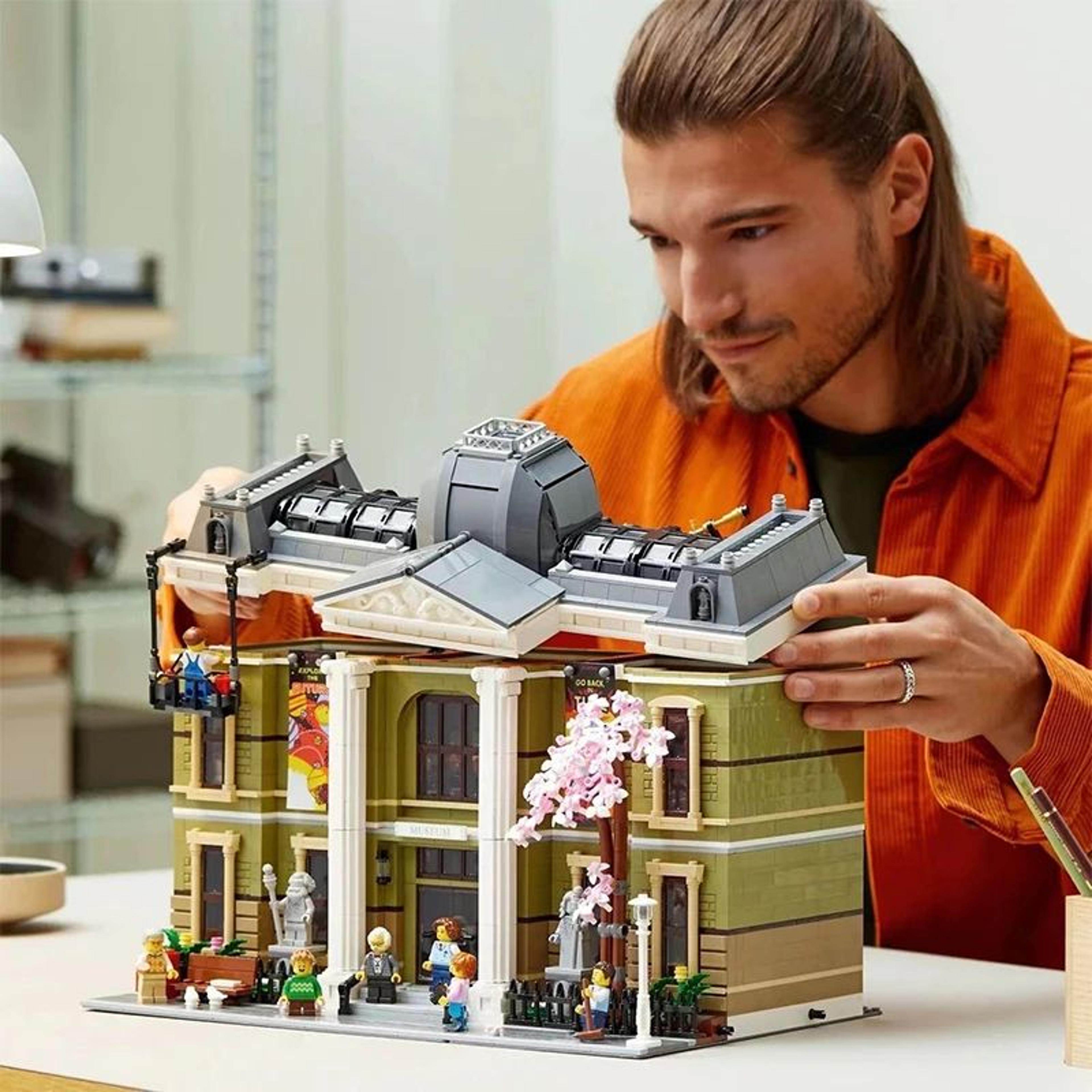 natural history museum building set modular street view architecture model for kids & adults
