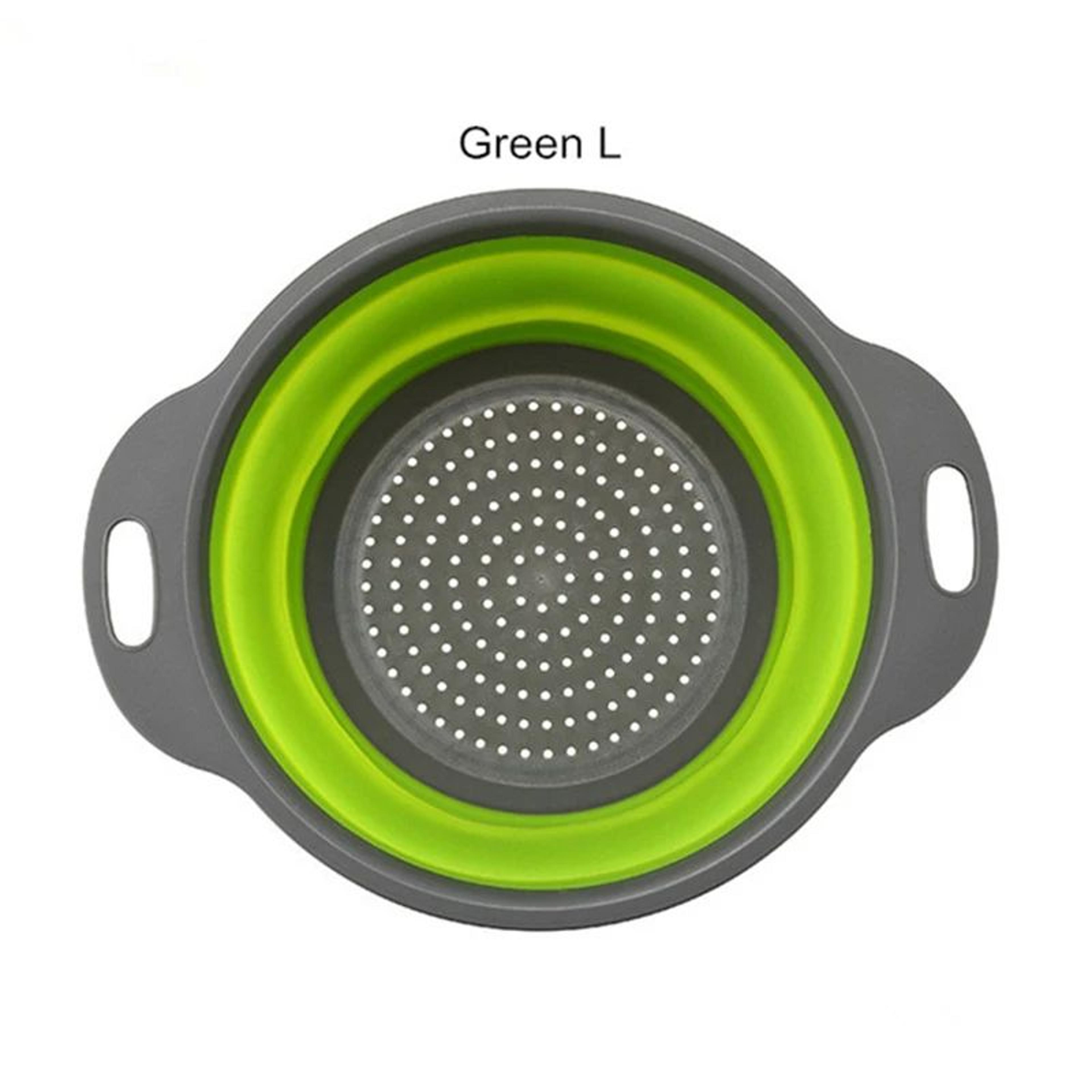 Collapsible Silicone Colander  Foldable Fruit  Vegetable Strainer For Compact Kitchens 5