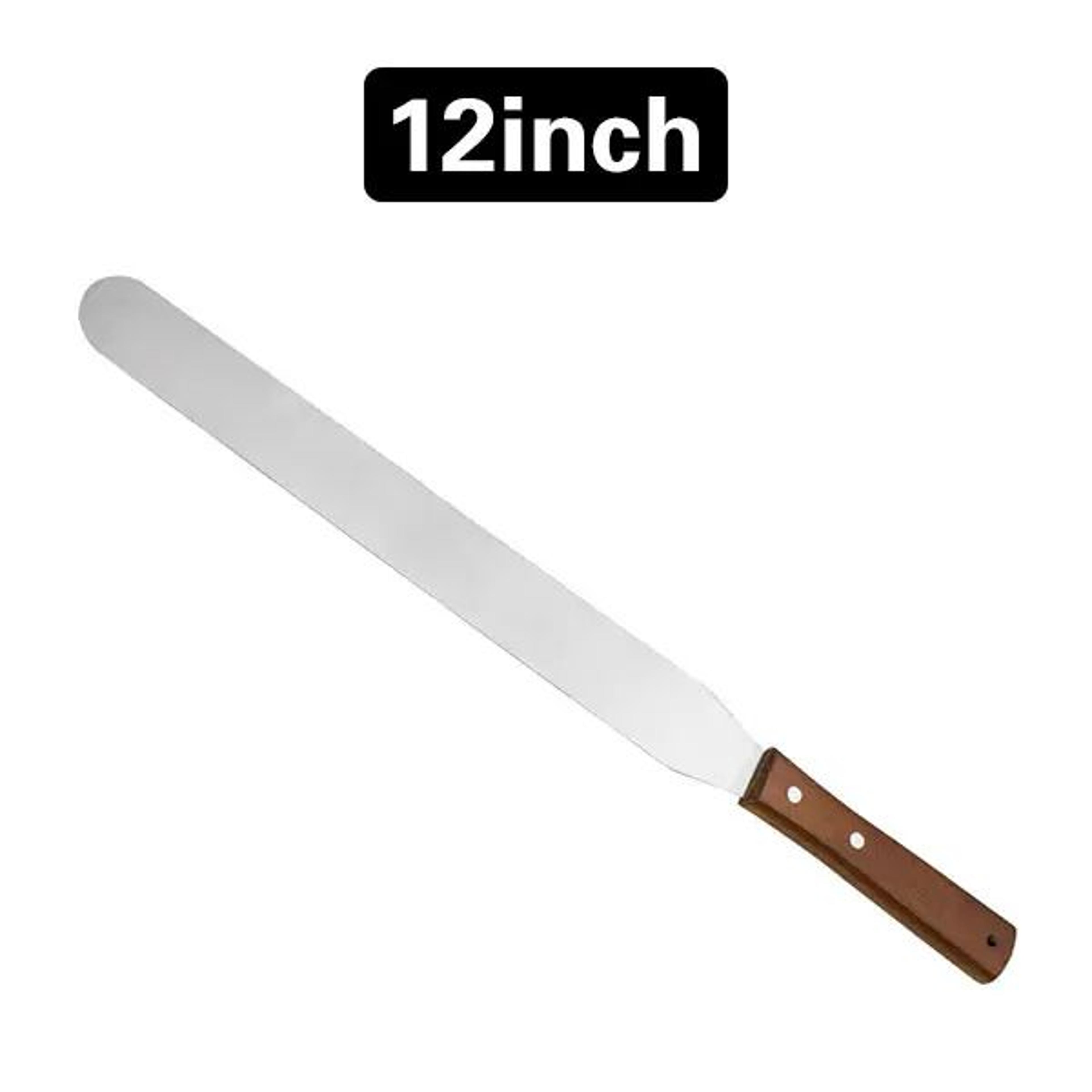Stainless Steel Cake Icing Spatula With Wooden Handle  Professional Frosting Knife 412 Inch Options 13