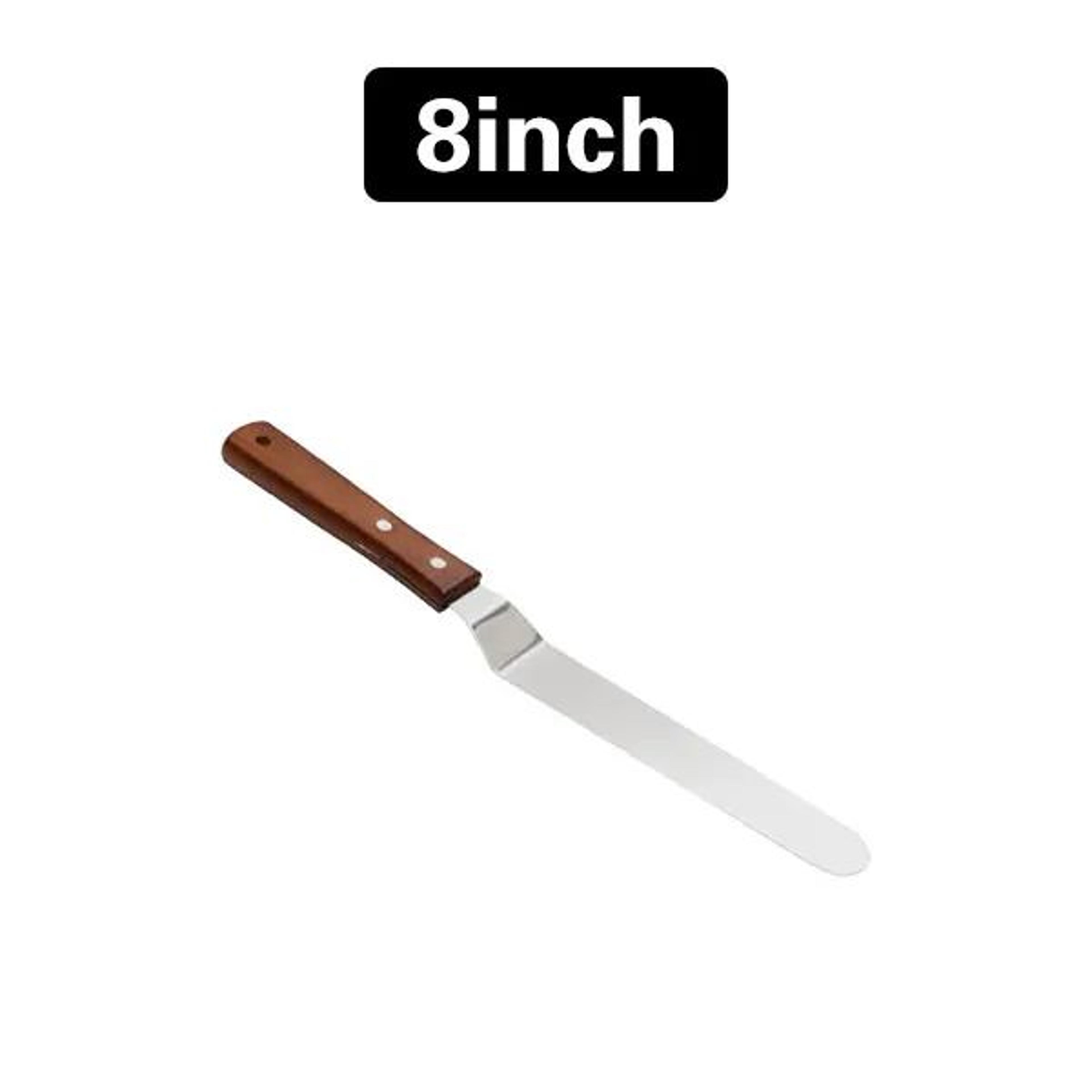 Stainless Steel Cake Icing Spatula With Wooden Handle  Professional Frosting Knife 412 Inch Options 6