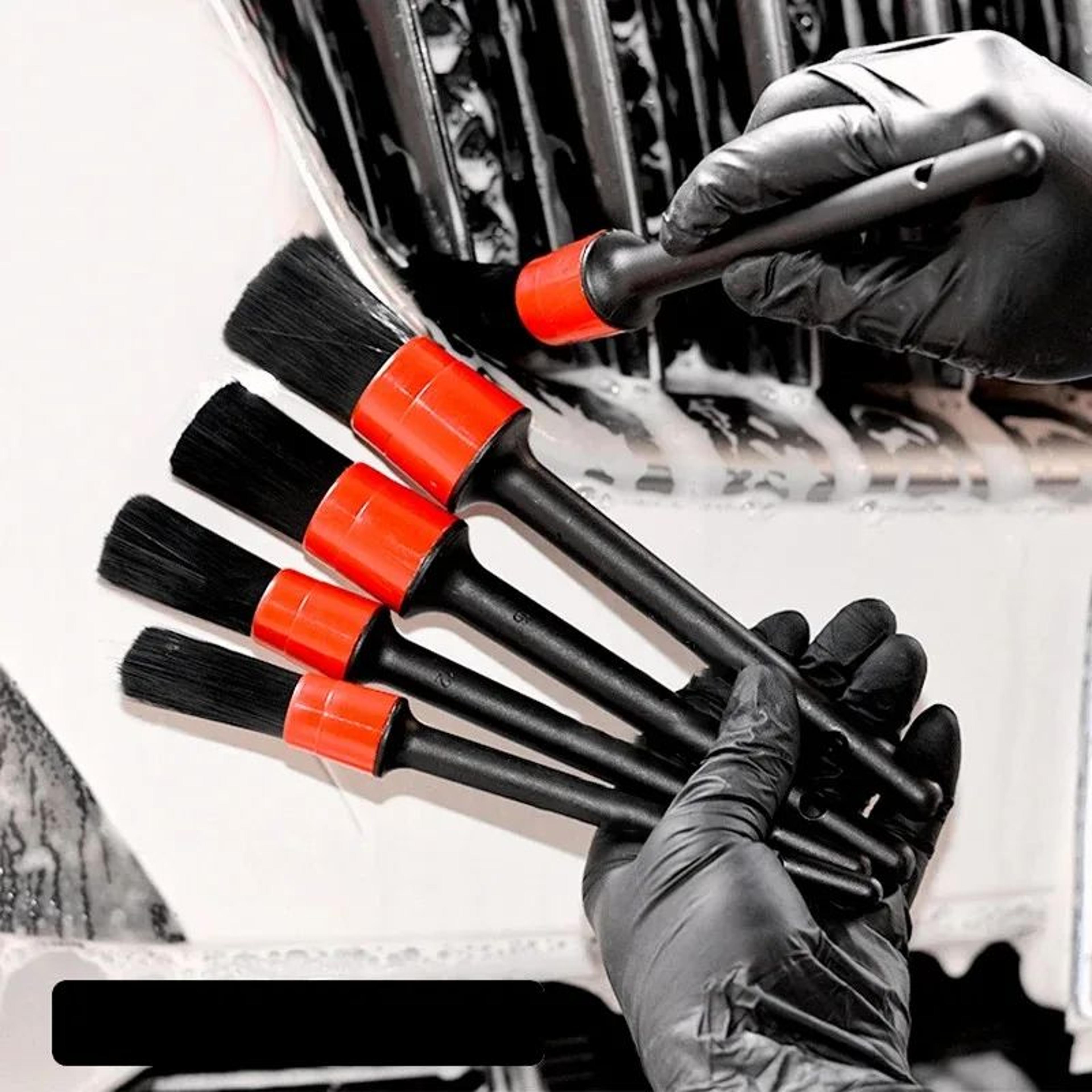 5-piece car detailing brush set – interior & wheel cleaning brushes for auto care