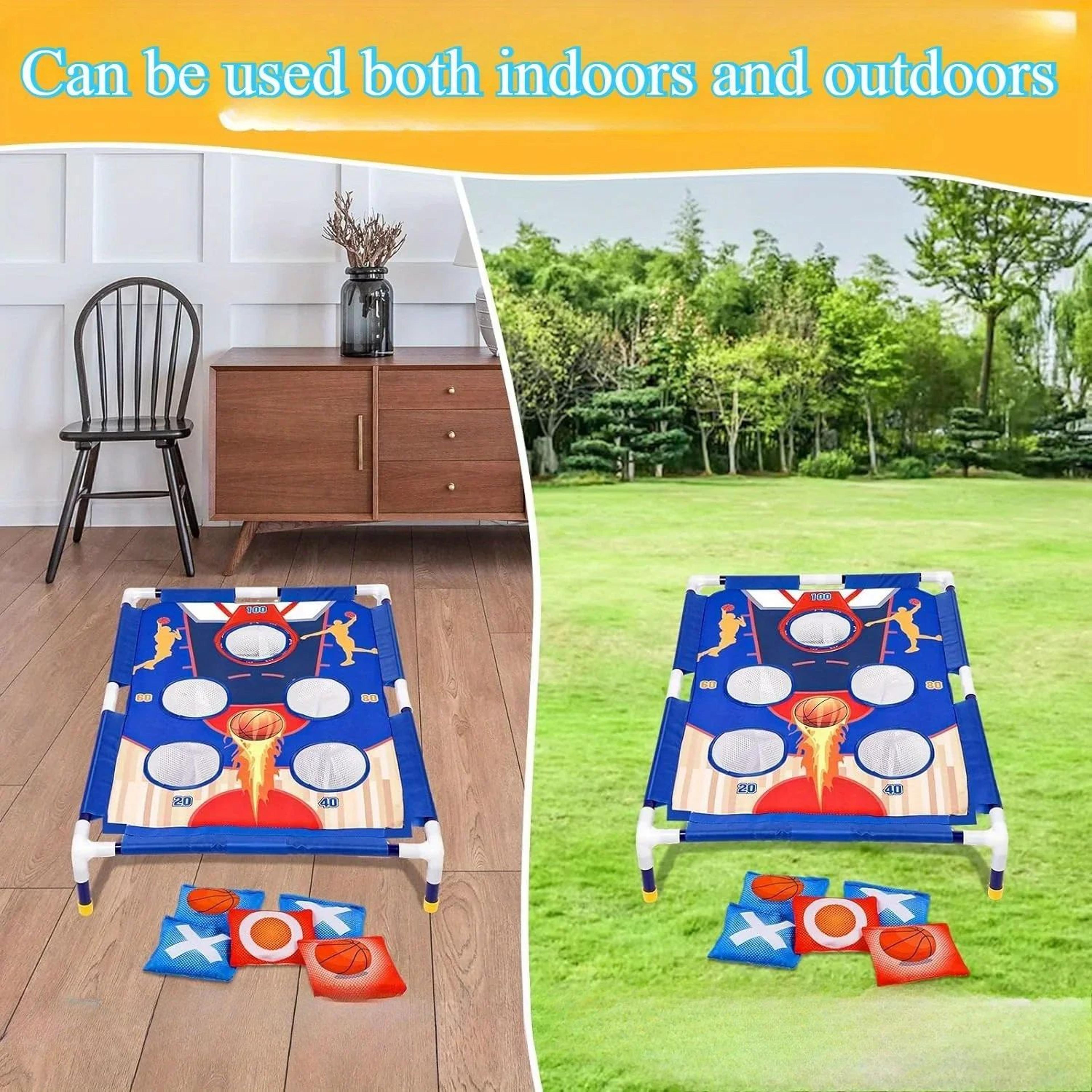portable sandbag throwing game set – outdoor bean bag toss game for kids and adults