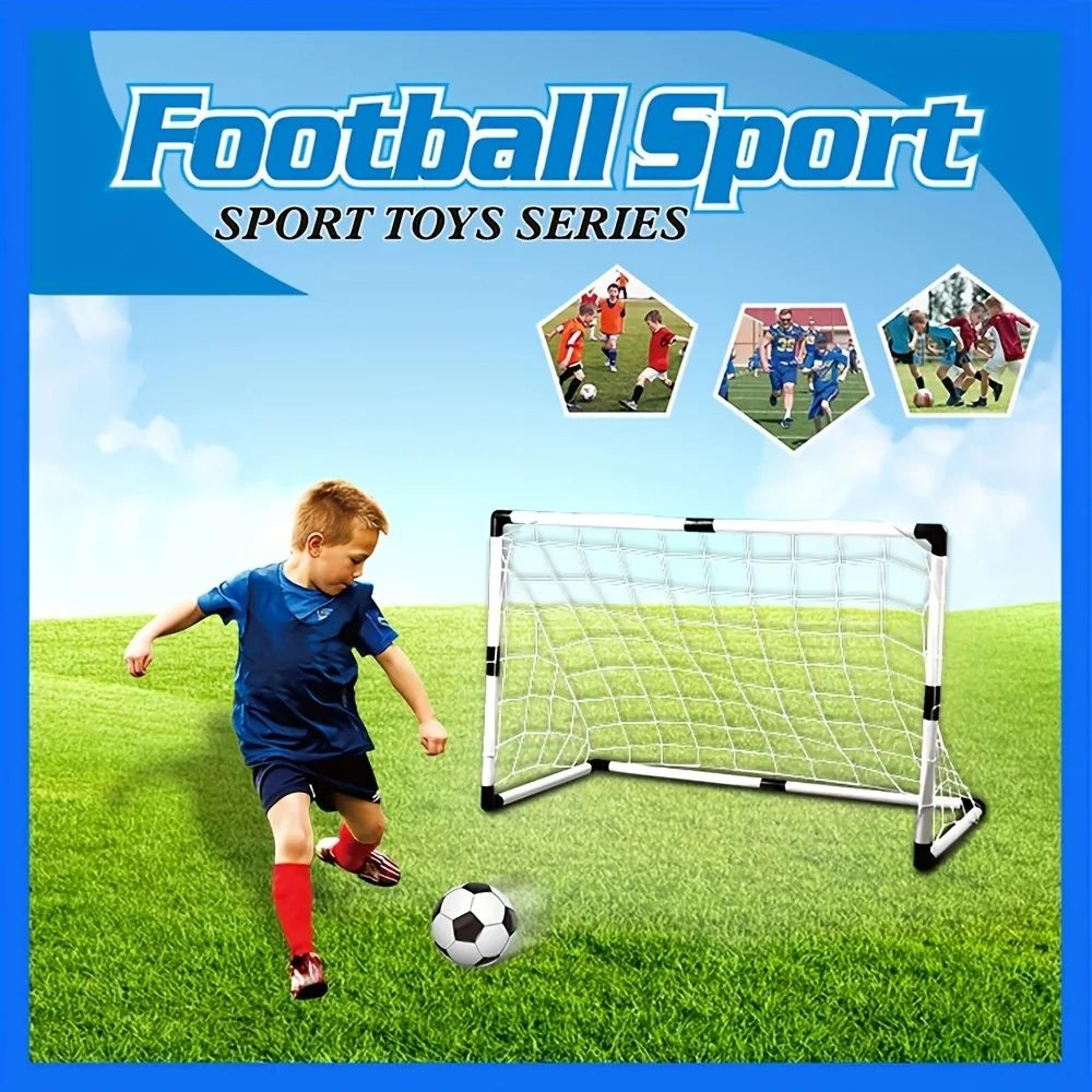 portable adjustable soccer goal net – detachable football training goal for kids & home play