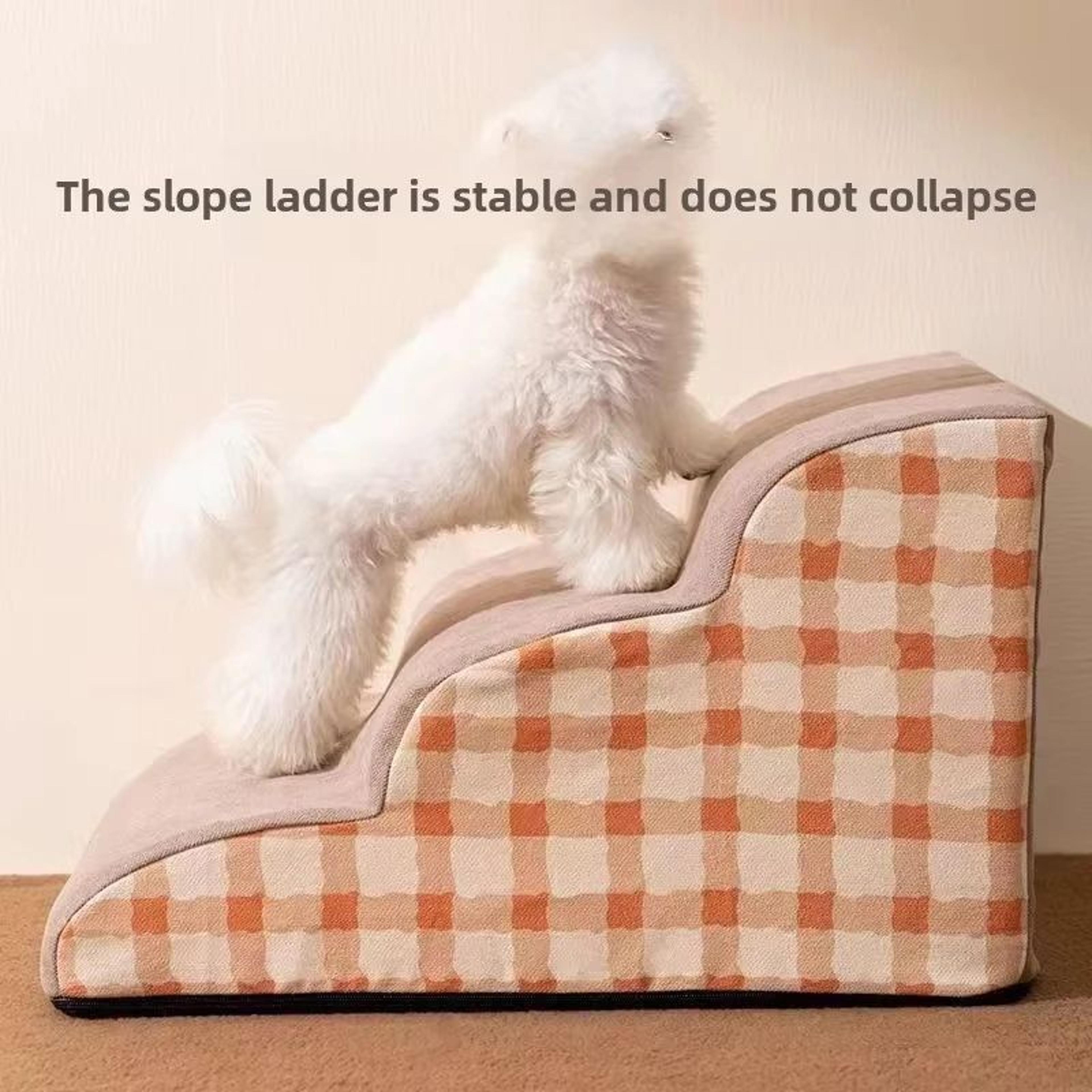 MultiLayer Pet Stairs With Cushion  Soft Climbing Steps For Dogs  Cats To Beds And Sofas 4