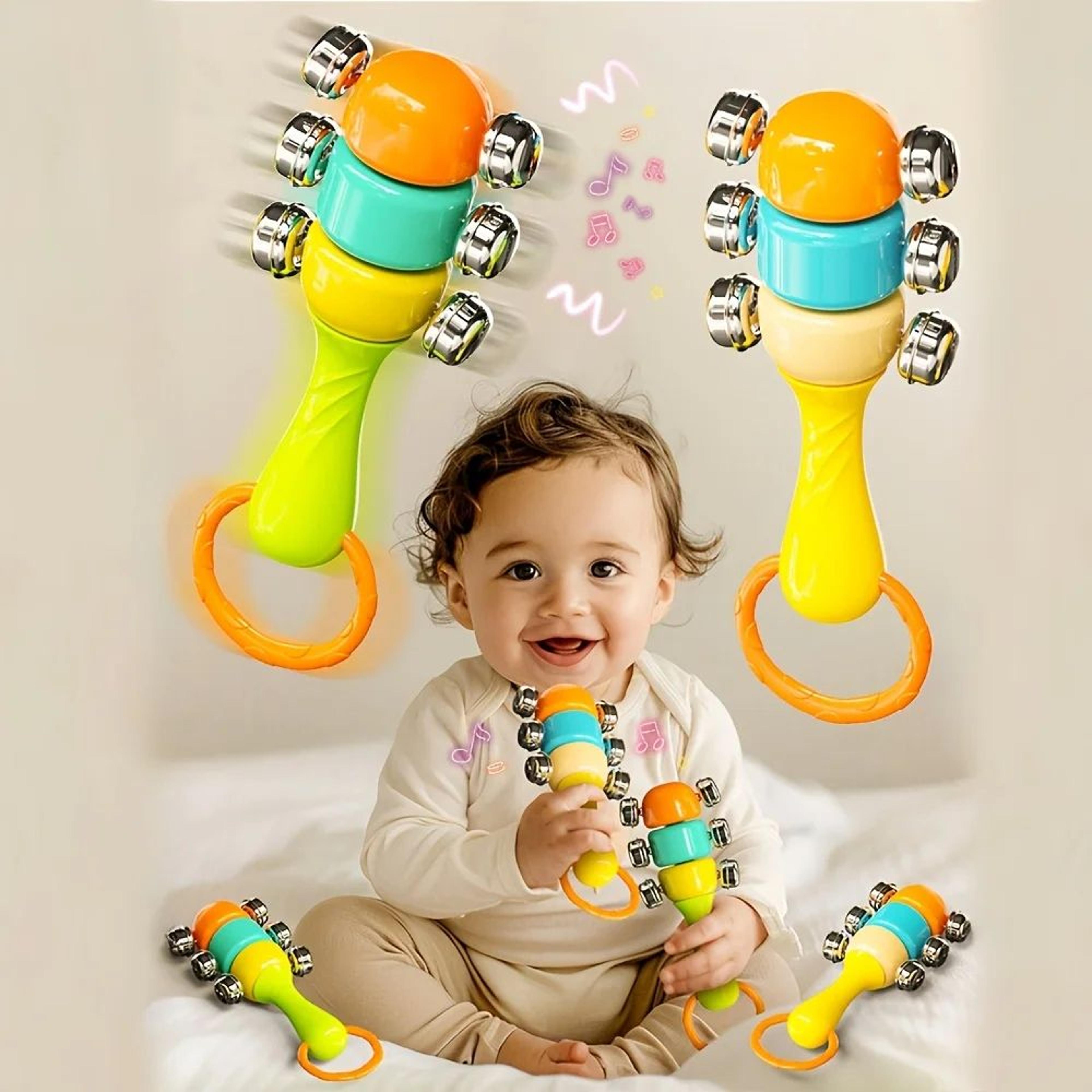 hand-cranked bell game set for kids – educational musical toy for children with sensory learning fun