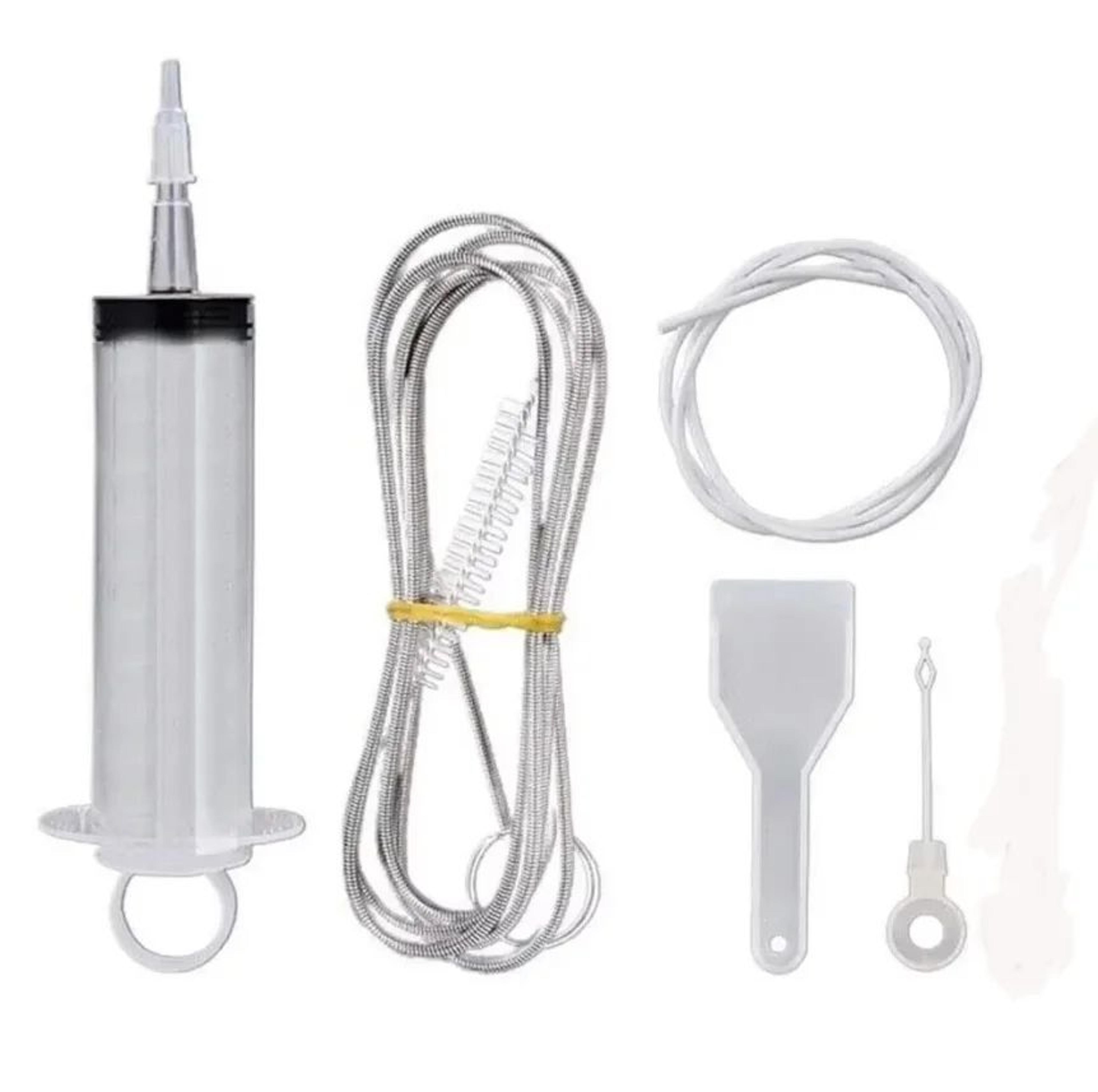 Premium Refrigerator Drain Hole Cleaning Kit  MultiSize Flexible Brushes  Water Outlet Clog Remover 4