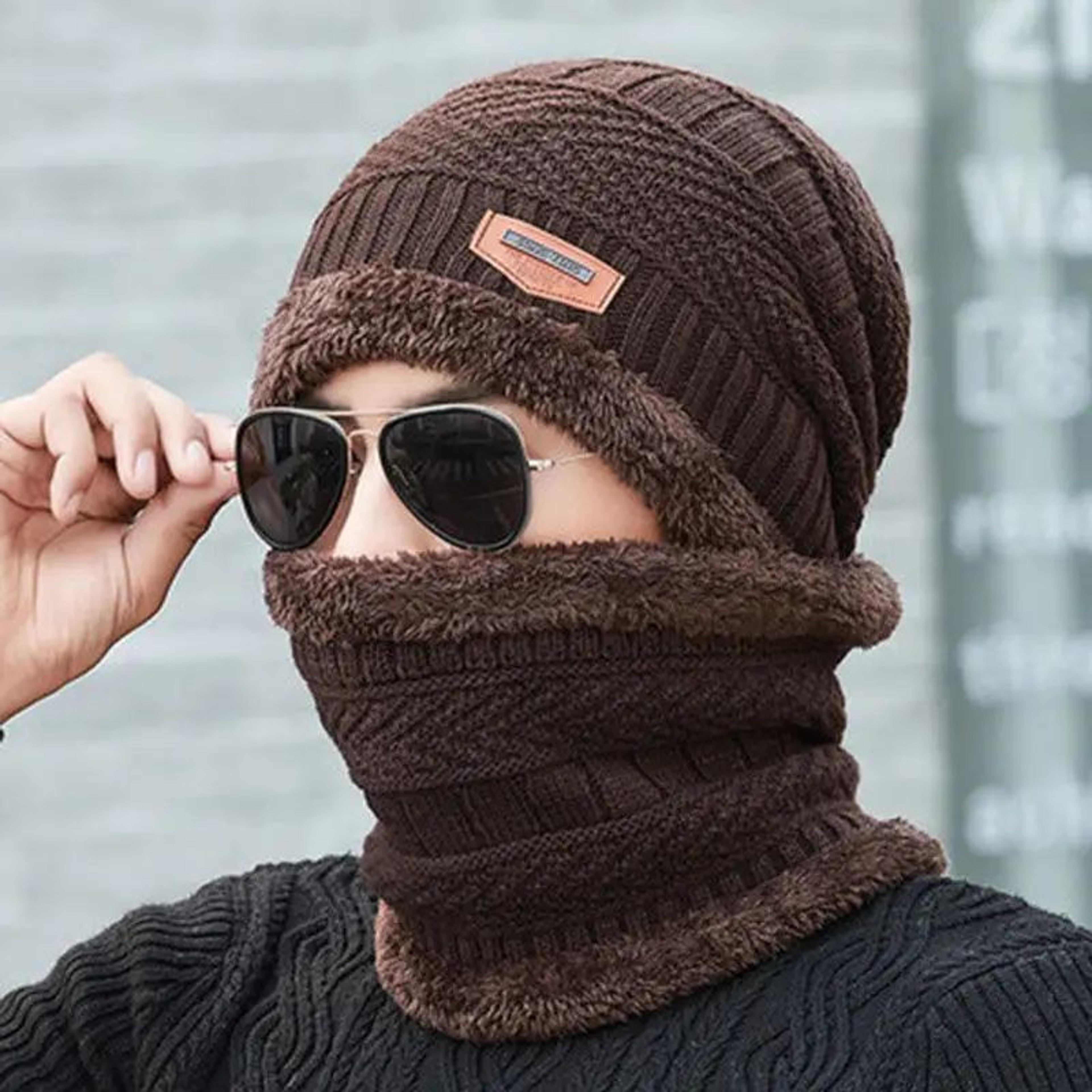 ThermaGuard Winter Beanie Scarf Combo  Fleece Knit Neck Warmer Hat 7