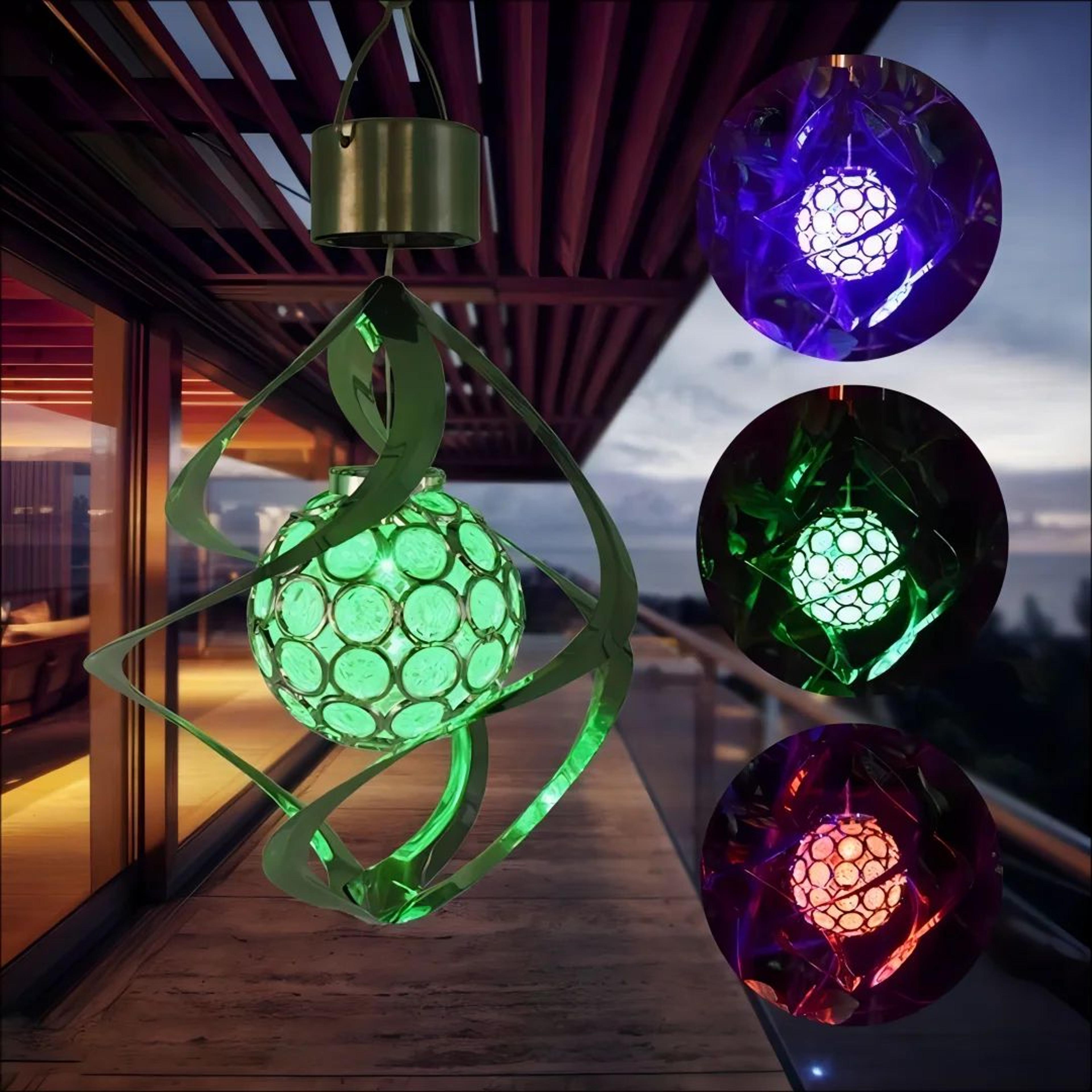 LumiBreeze Solar Wind Chime Light  Solar Wind Chime Garden Hanging Decor 1