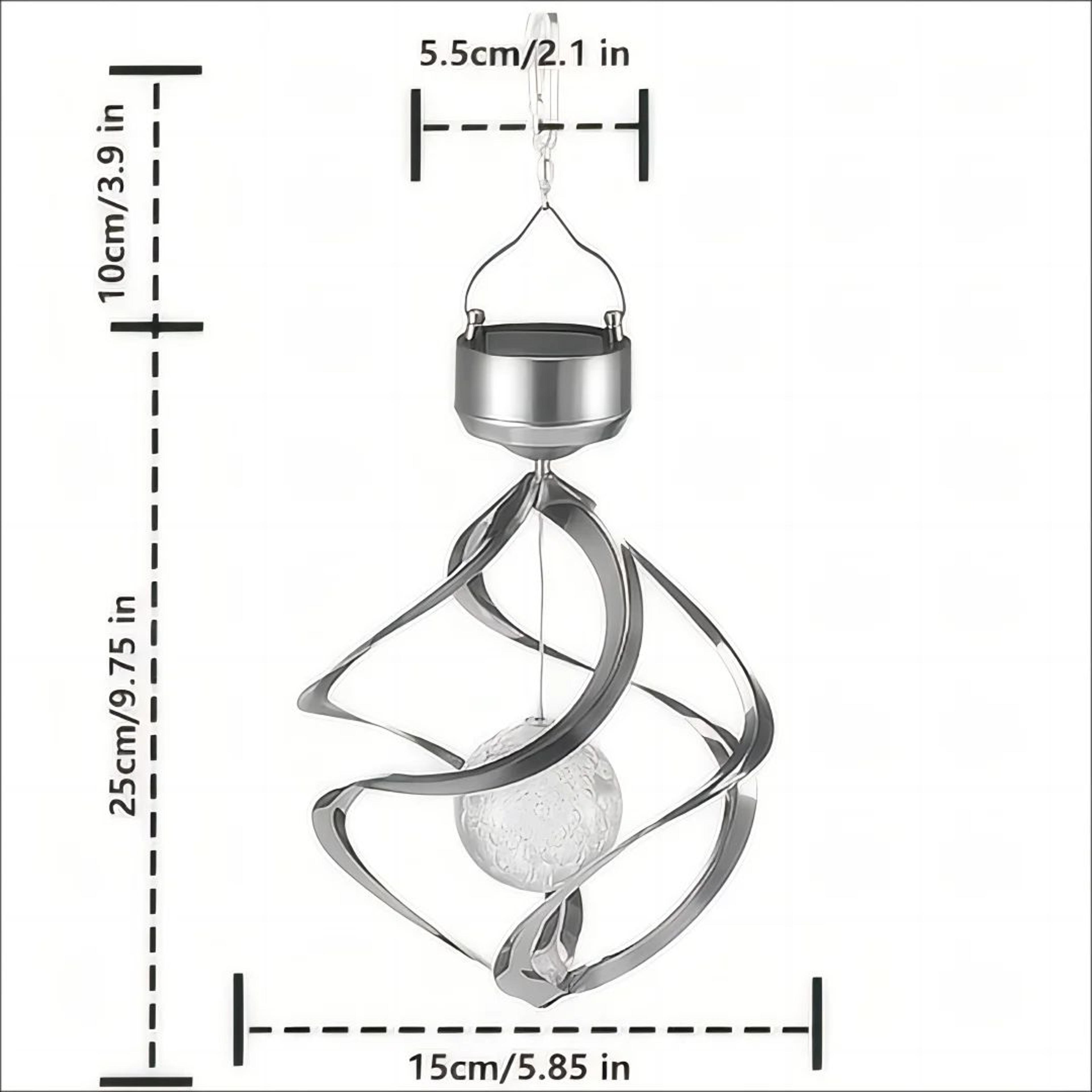 LumiBreeze Solar Wind Chime Light  Solar Wind Chime Garden Hanging Decor 7