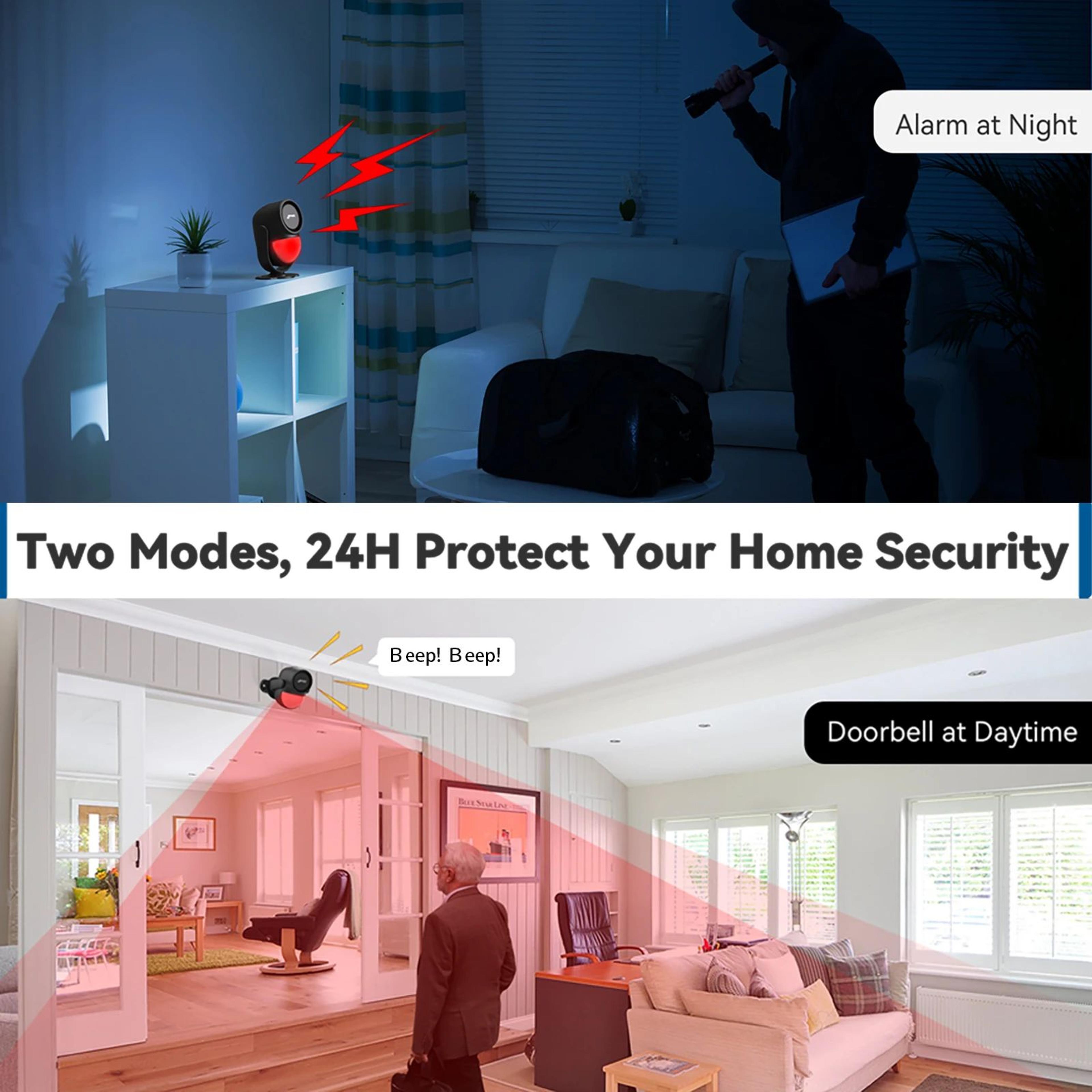 CPVAN Wireless PIR Motion Alarm Sensor With 125dB Siren  Infrared Home Security Detector 1