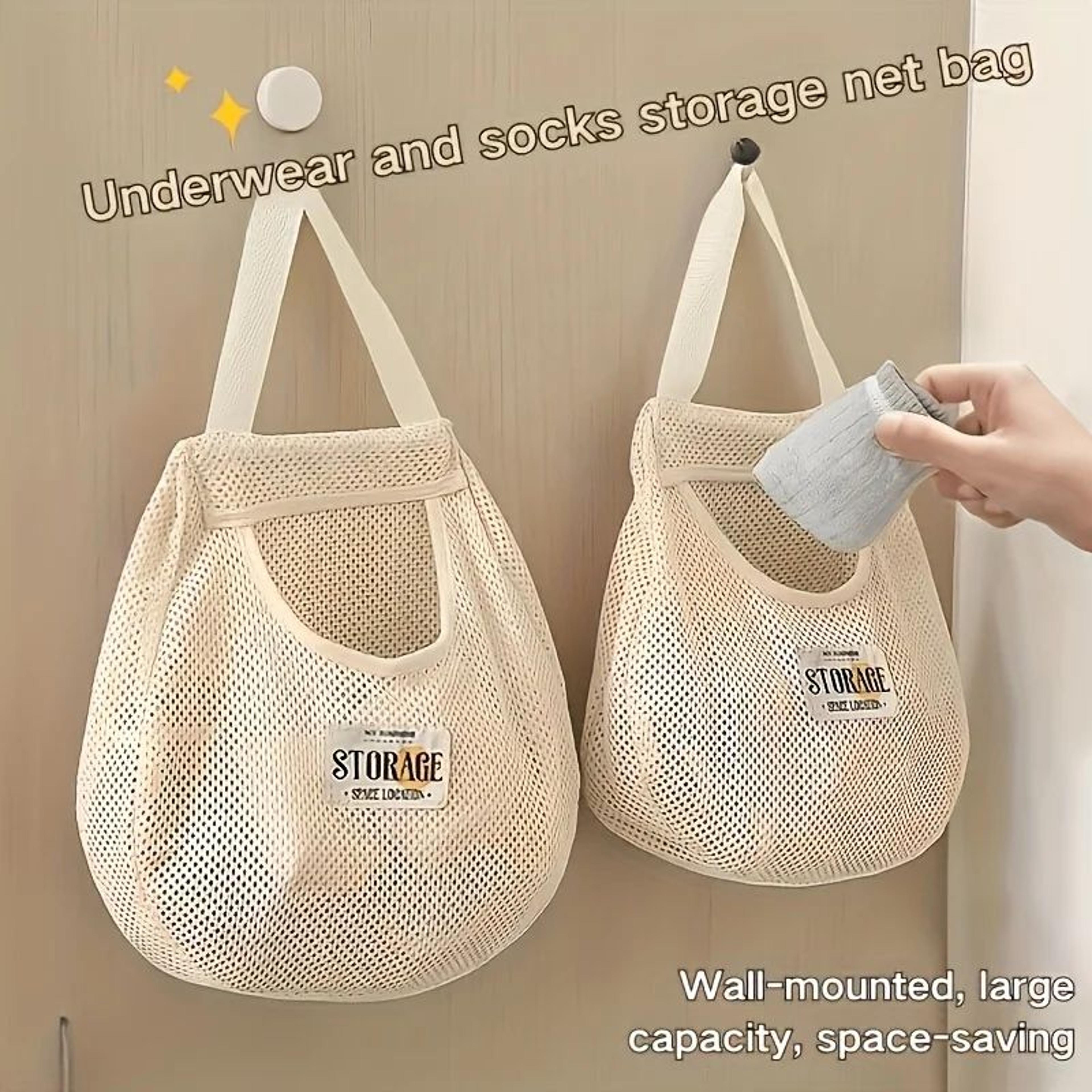 hanging sock organizer storage bag – space-saving closet & drawer organizer (1–2 pcs)