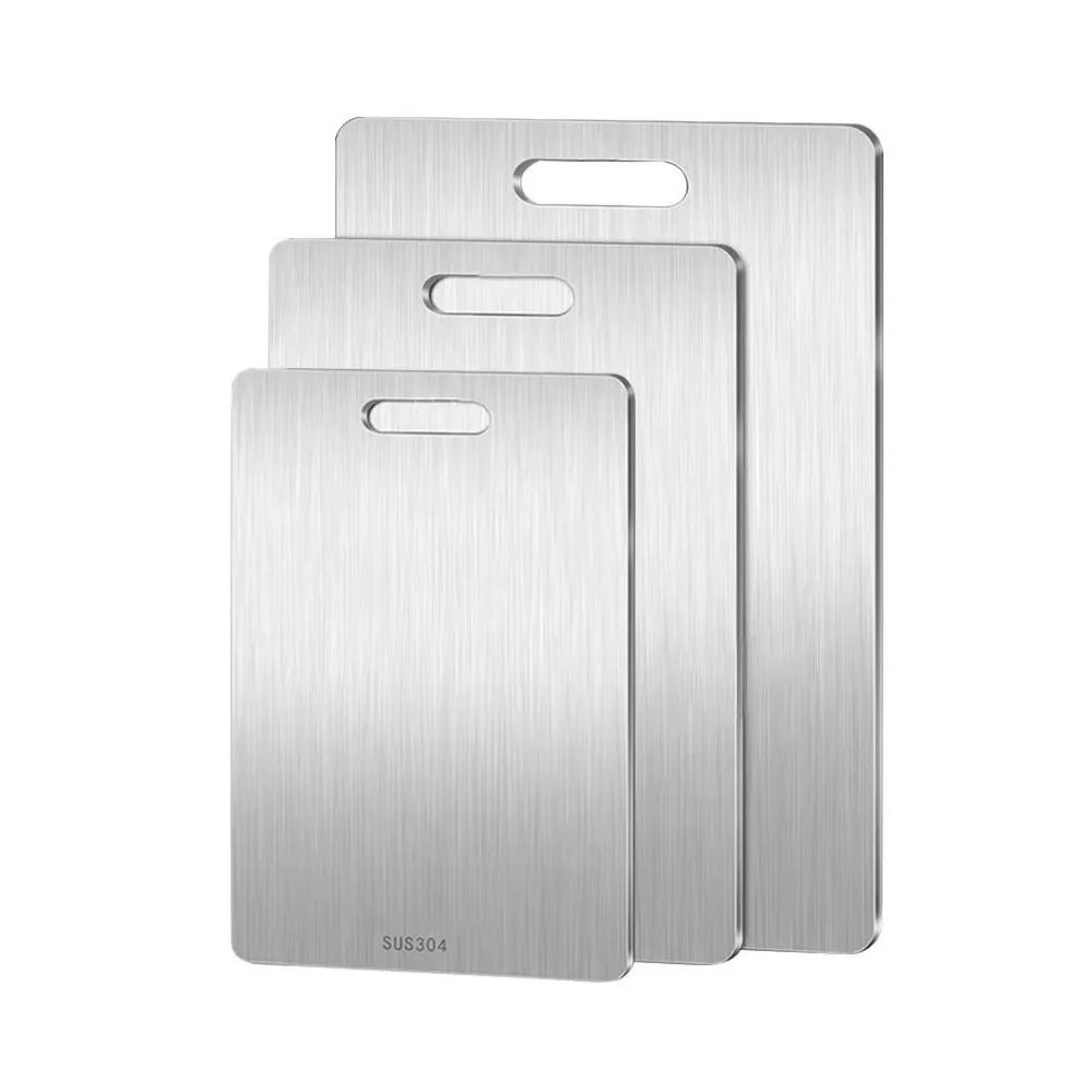 titanium & sus316 stainless steel cutting board – double-sided food grade kitchen board