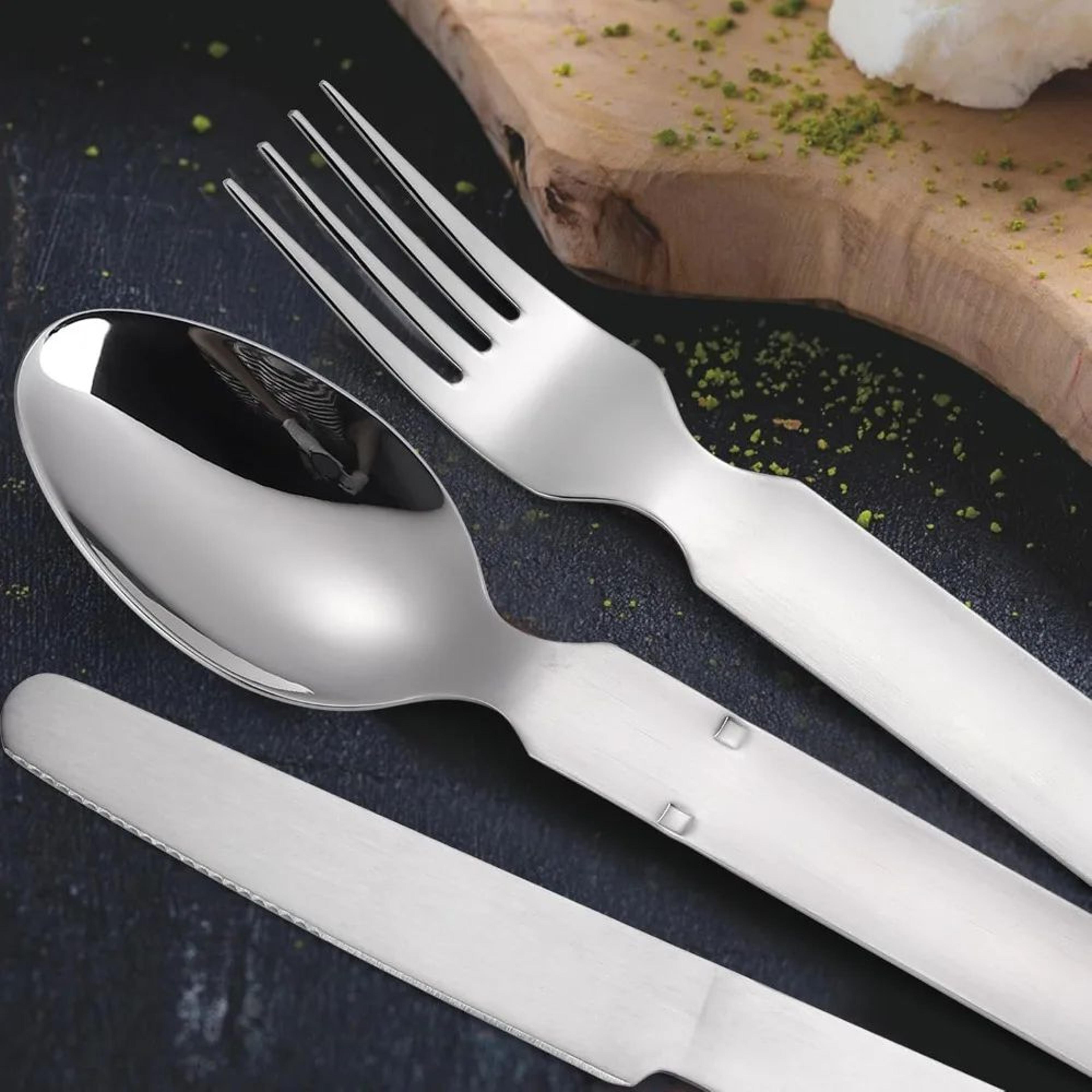 4Piece Stainless Steel Camping Cutlery Set  Travel Knife Fork Spoon  Bottle Opener 3