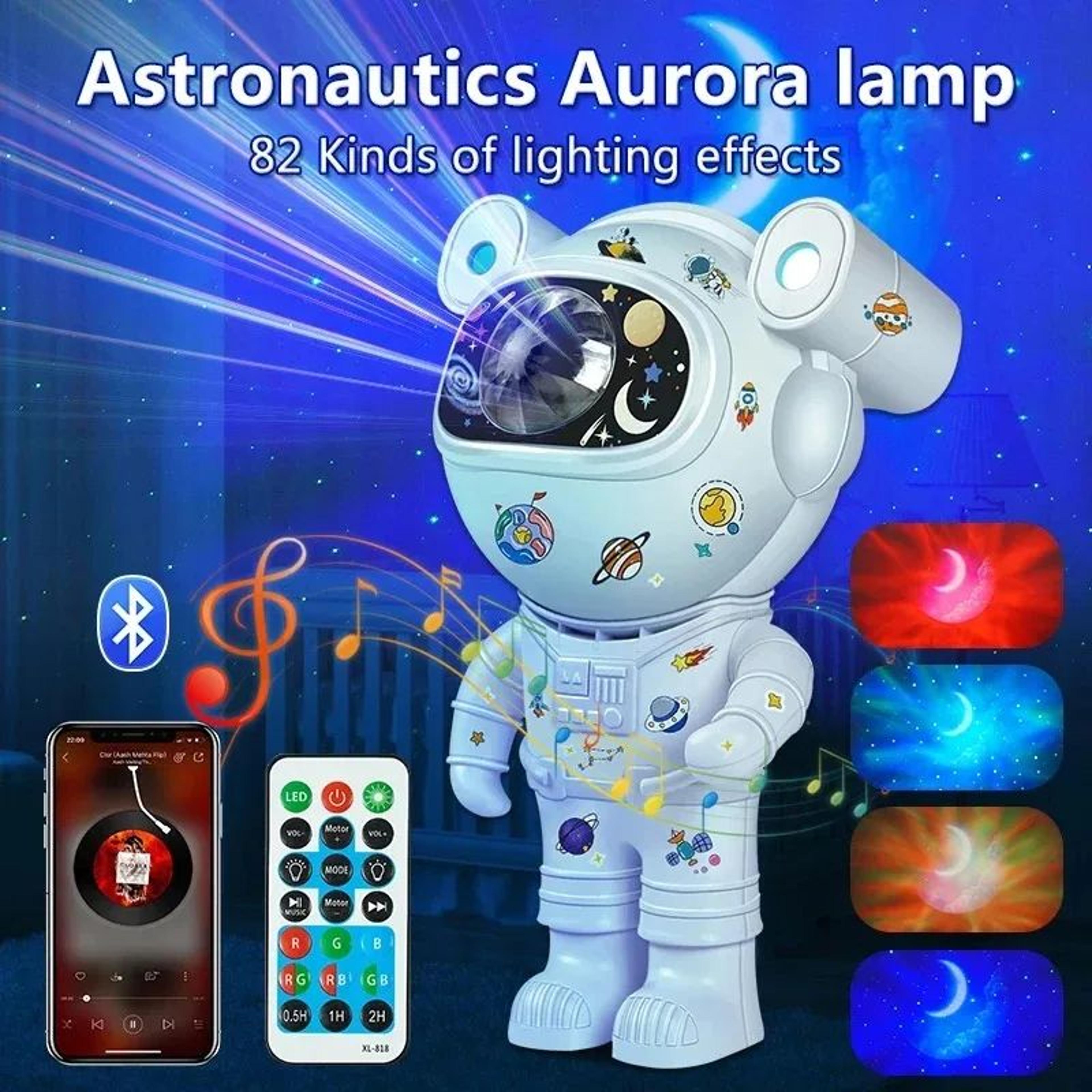 kids astronaut galaxy projector night light with remote – diy star nebula lamp with 360° adjustable design