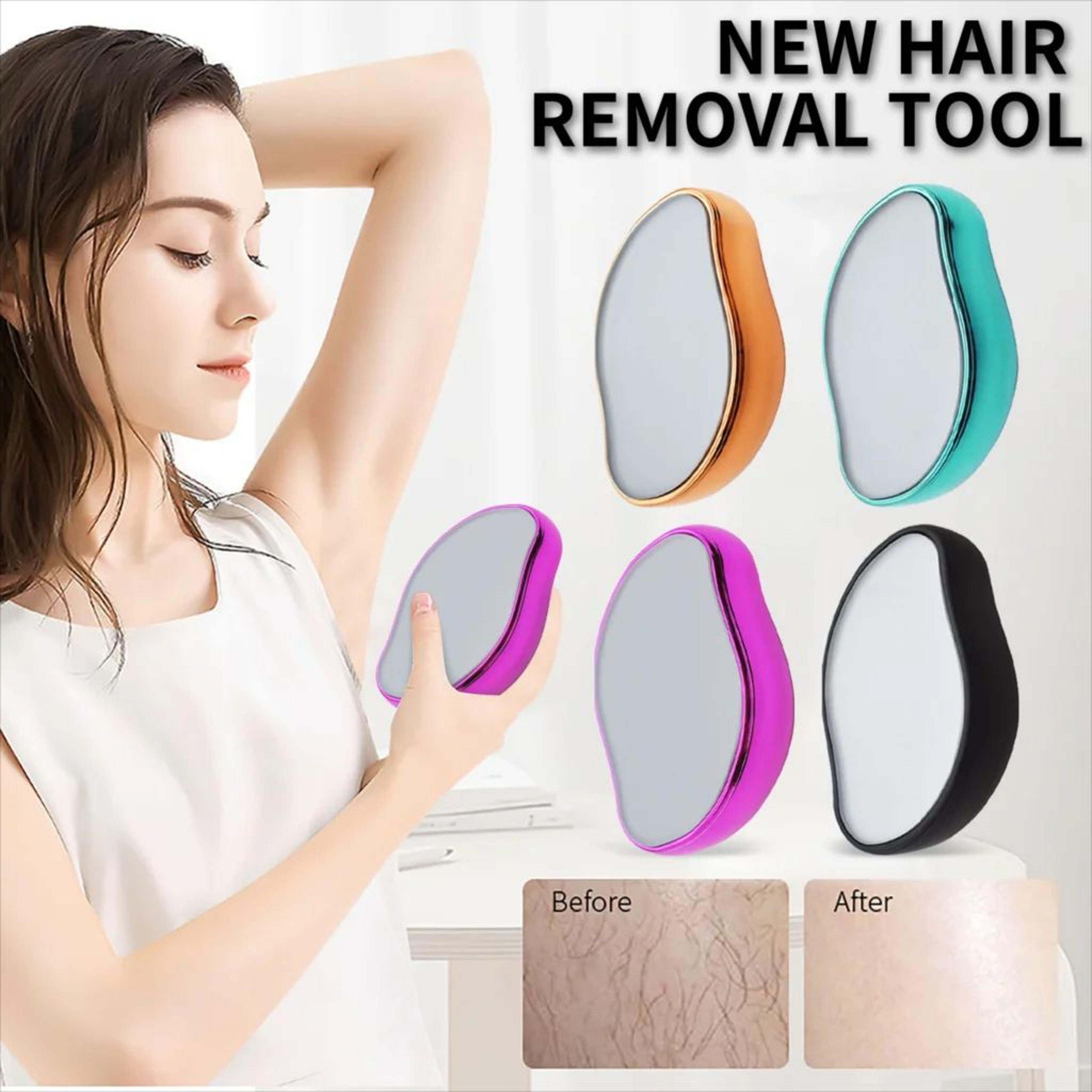 crystal hair eraser - reusable hair remover for painless body depilation & smooth skin
