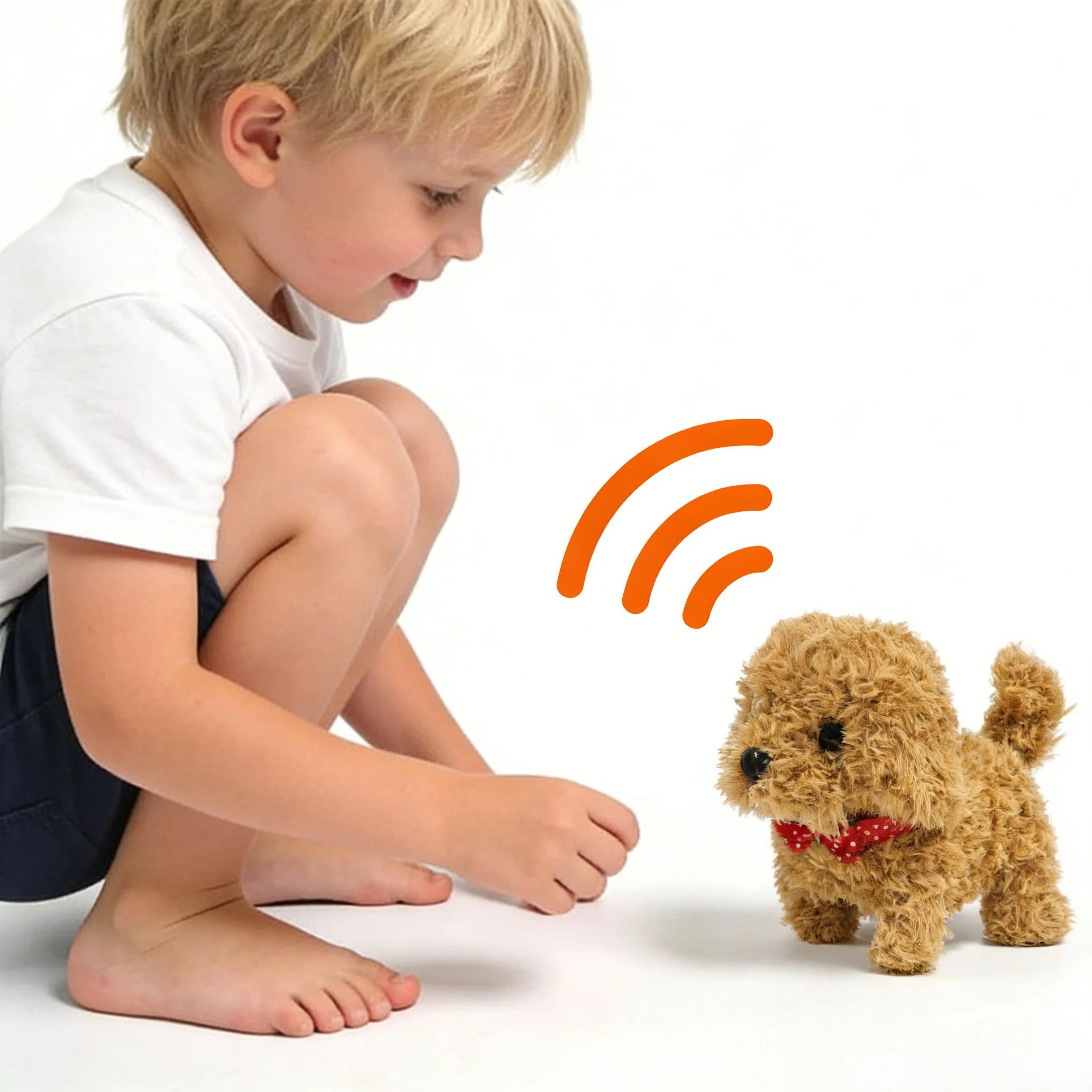 puppypal smart walker, interactive robotic dog toy for learning, crawling & play