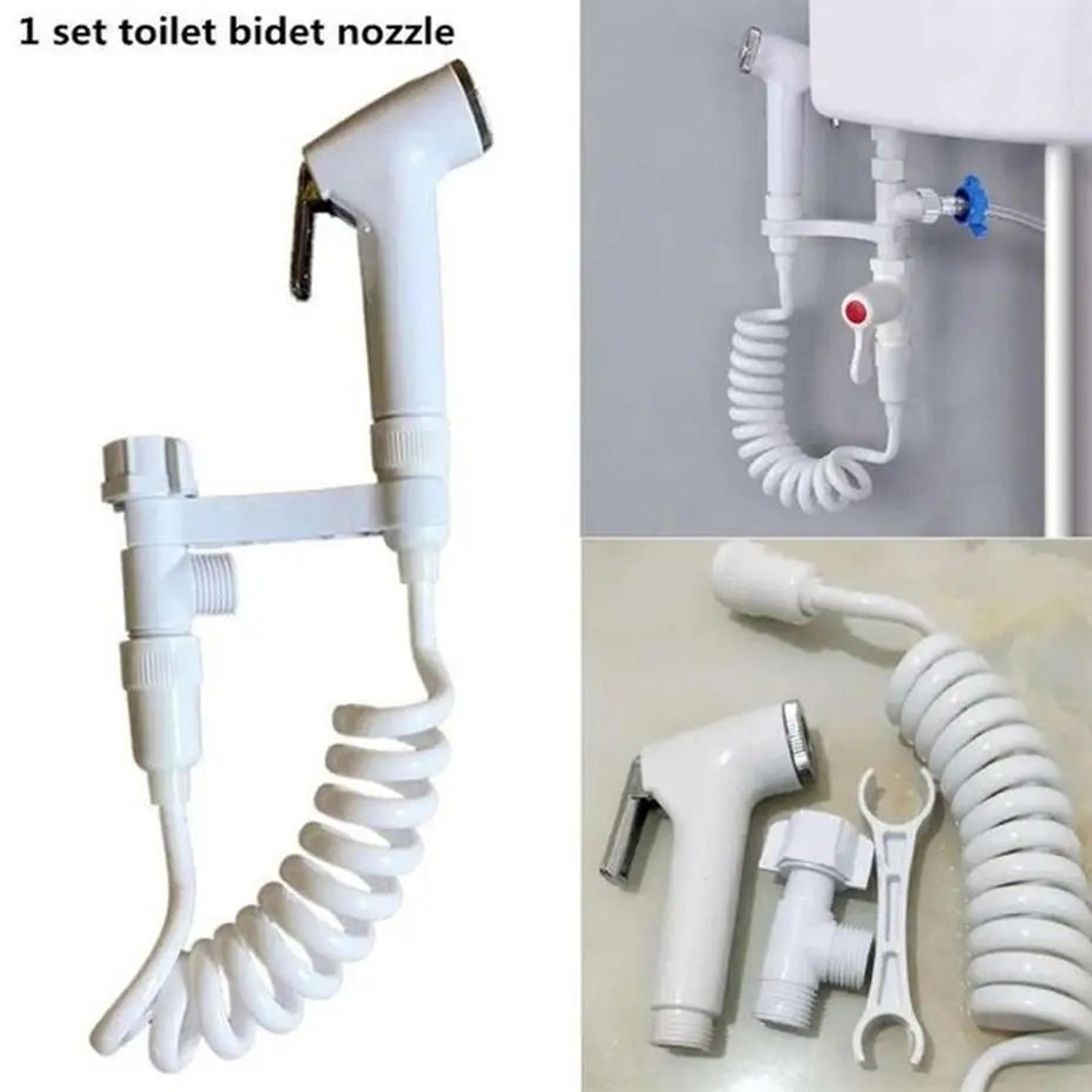 CleanFlow Handheld Bidet Sprayer Set  Stainless Steel Toilet Bidet Attachment With Flexible Shower  2
