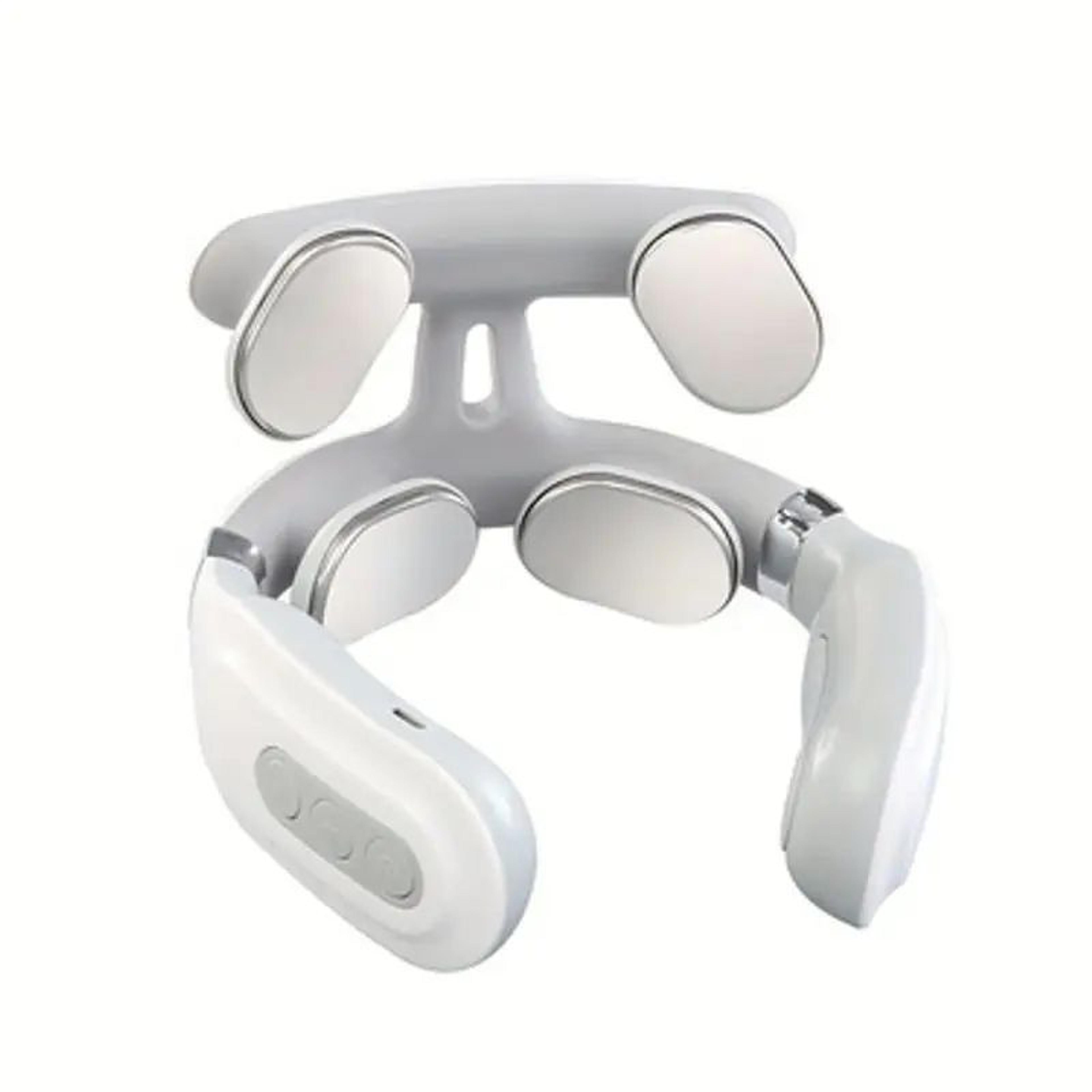 4-head adjustable heating neck massager with usb charging