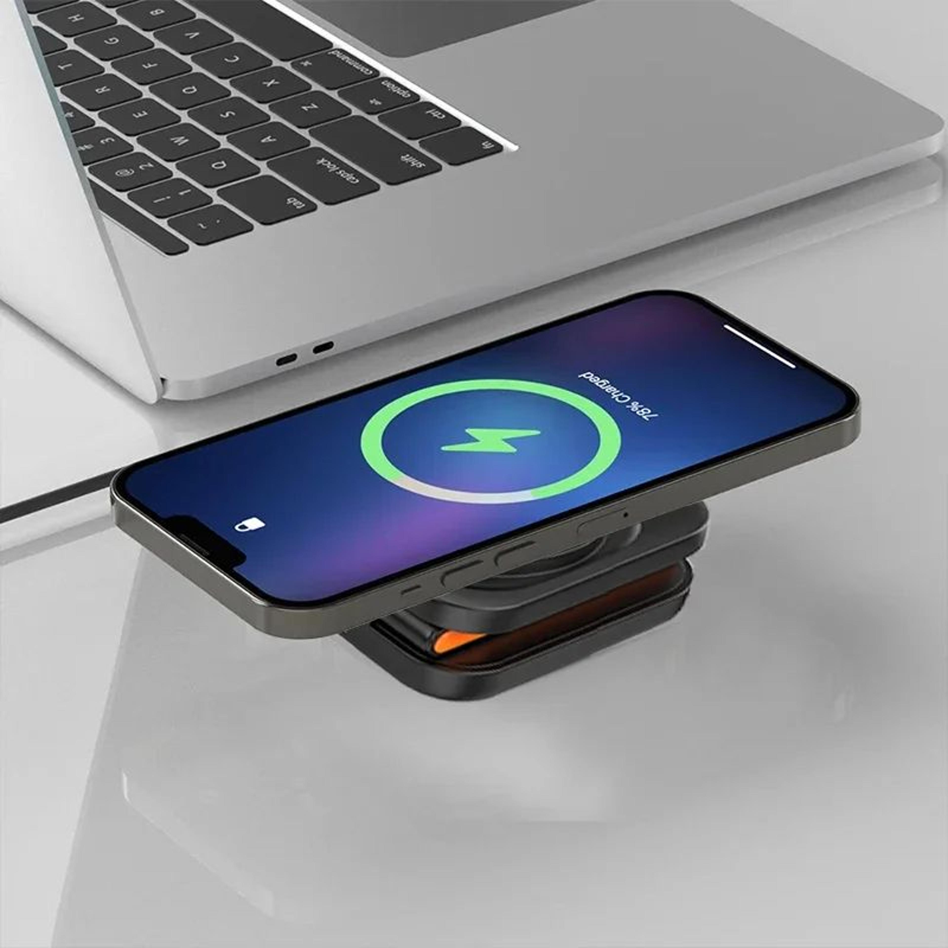 30W Foldable 3 In 1 Wireless Charging Station  Magnetic Fast Charger For IPhone Apple Watch  AirPod 4