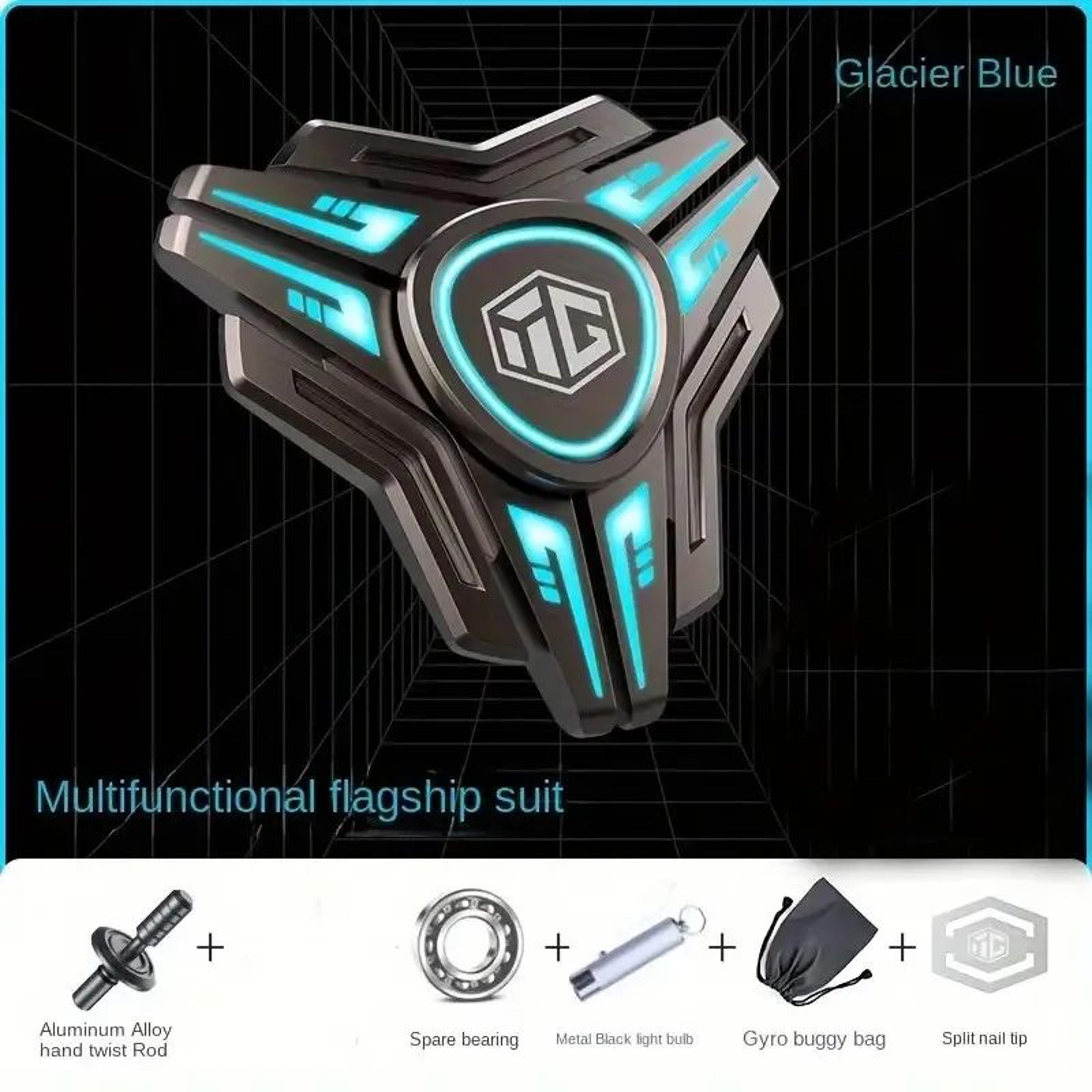 HighSpeed Metal Fidget Spinner  LightUp Gyro Anxiety Relief Toy With Smooth Bearings 5