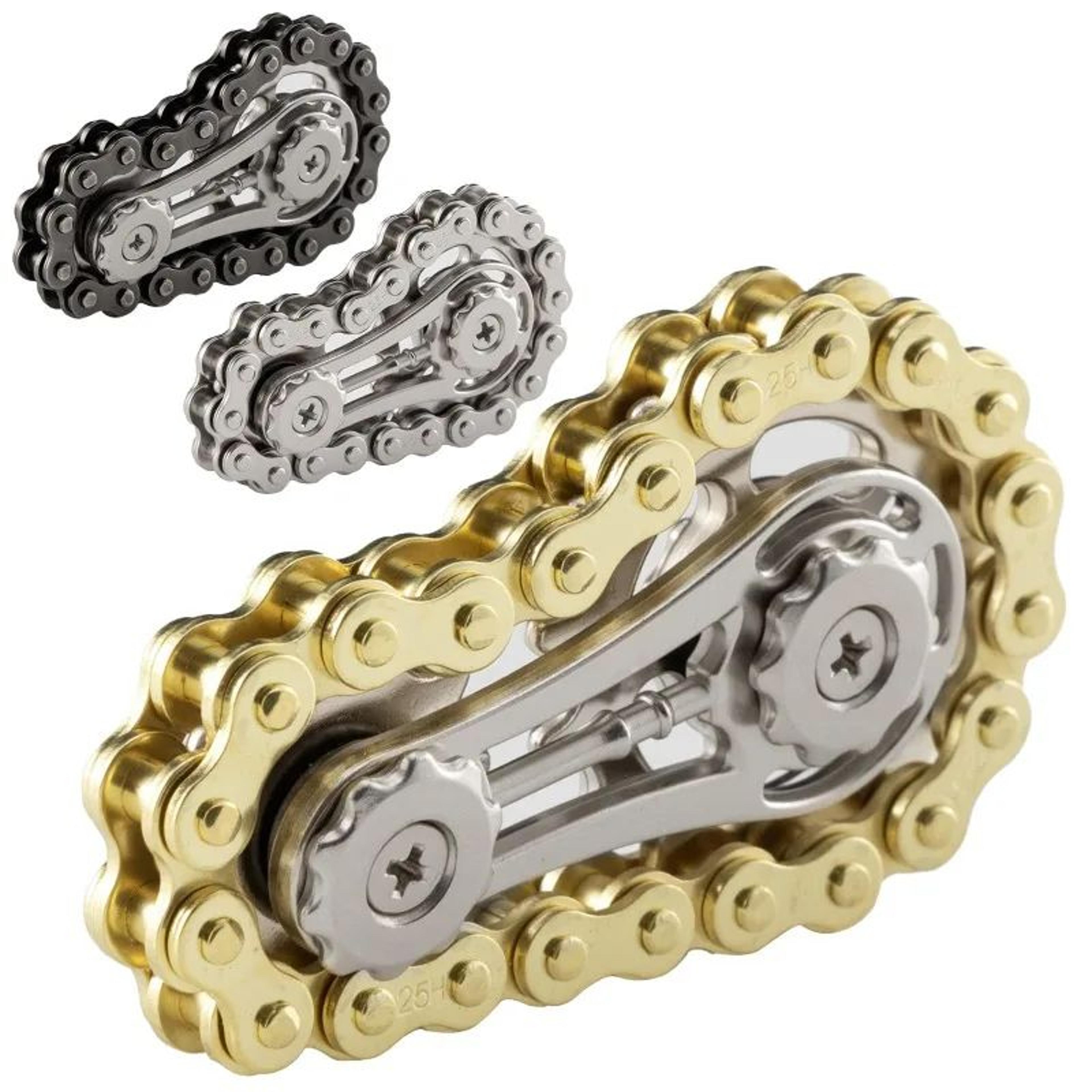 Metal Bike Gear Fidget Toy  Chain Sprocket Anxiety Relief Toy For Focus  Sensory Play 3