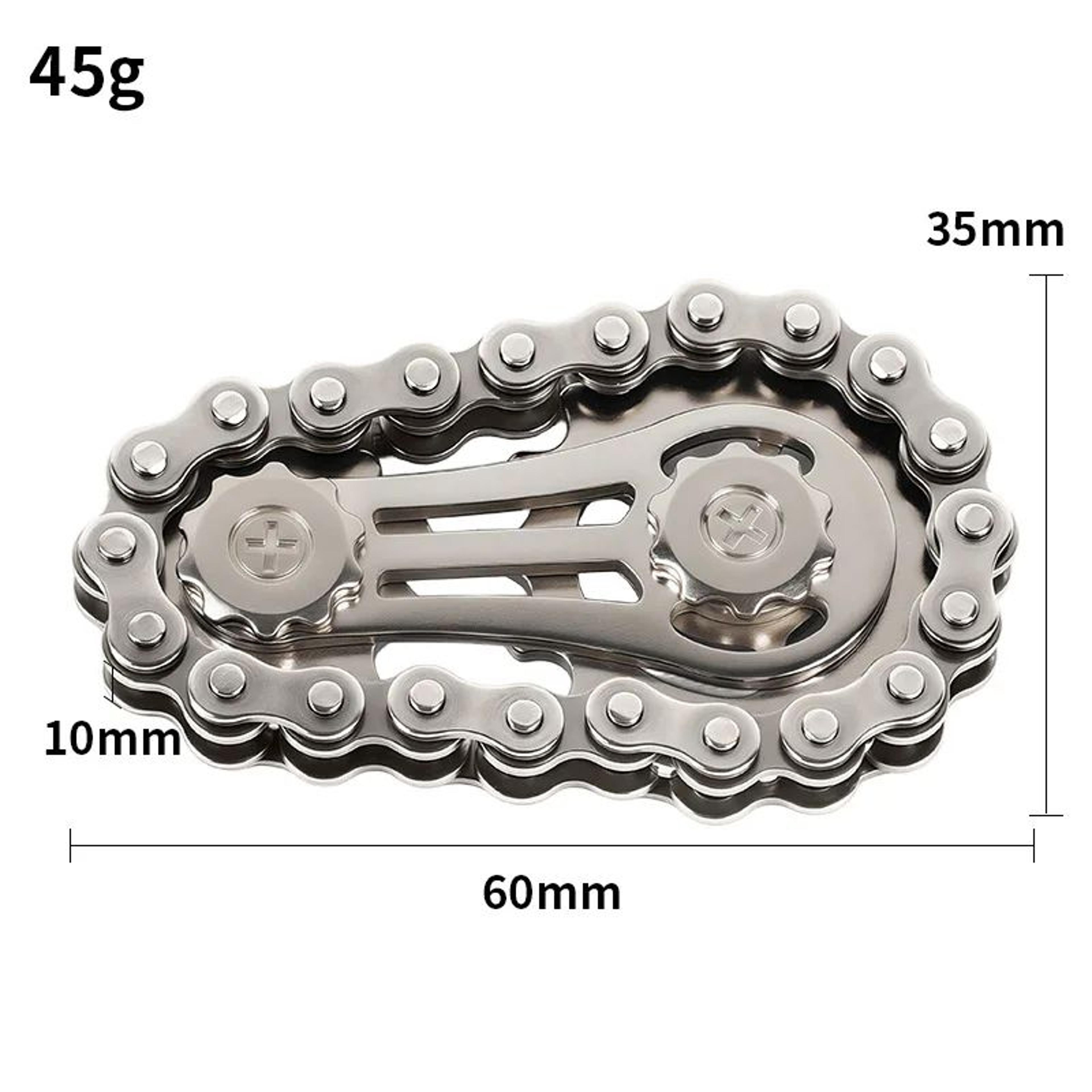 Metal Bike Gear Fidget Toy  Chain Sprocket Anxiety Relief Toy For Focus  Sensory Play 7