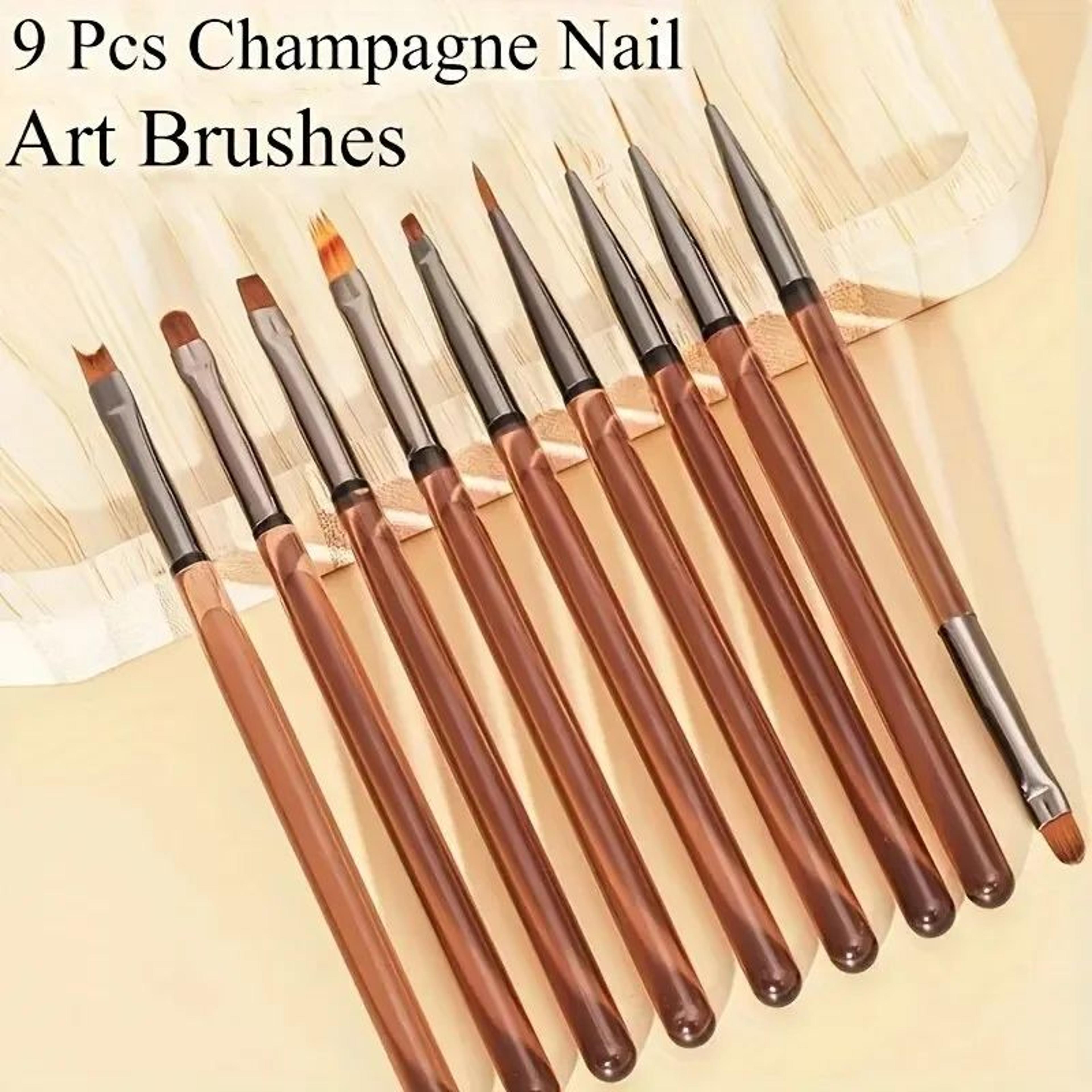 9Piece UV Gel Nail Brush Set  Precision Liner  Acrylic Nail Art Brushes 6