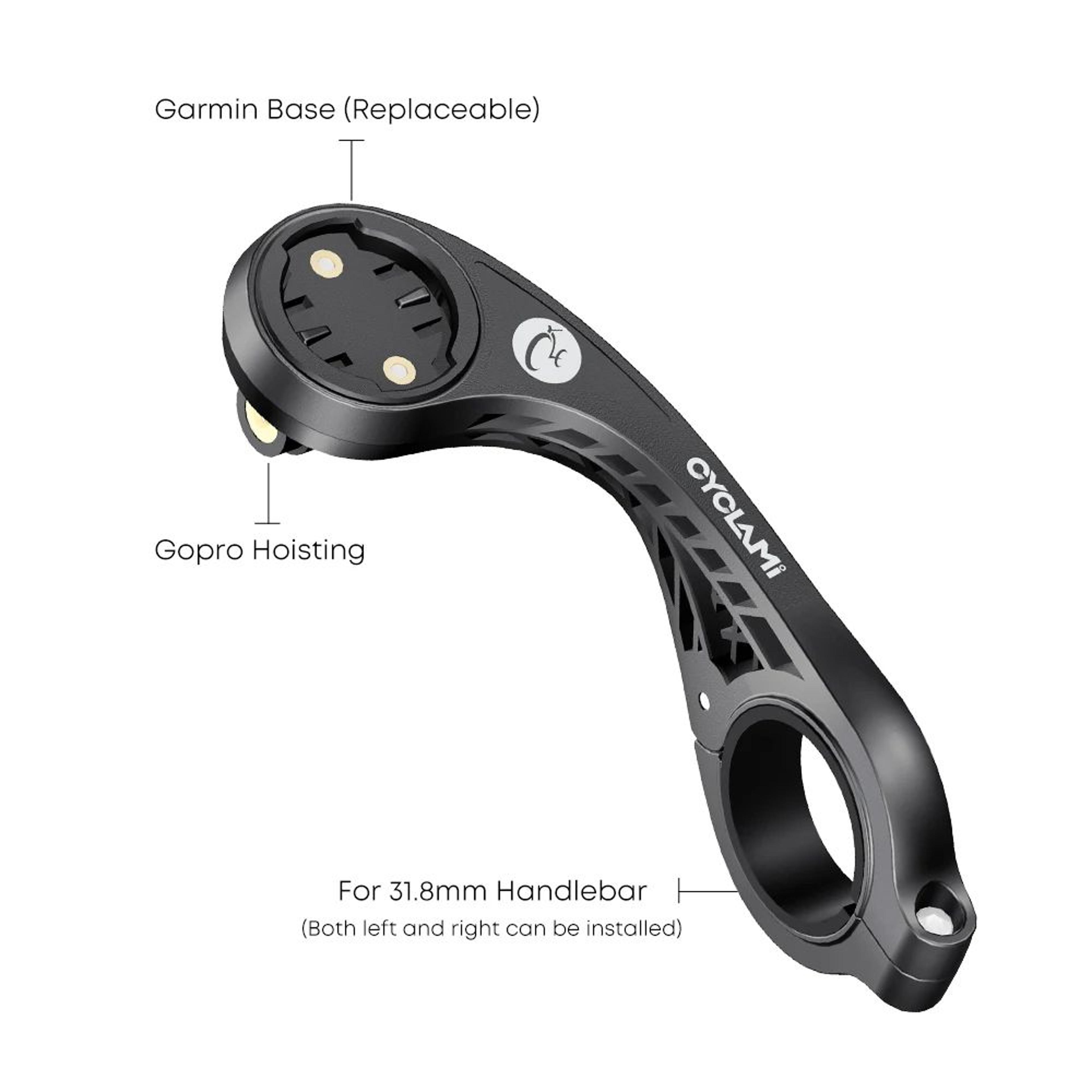 CYCLAMI S2 Bike Computer Mount With Headlight Bracket For Garmin  GPS Devices 3