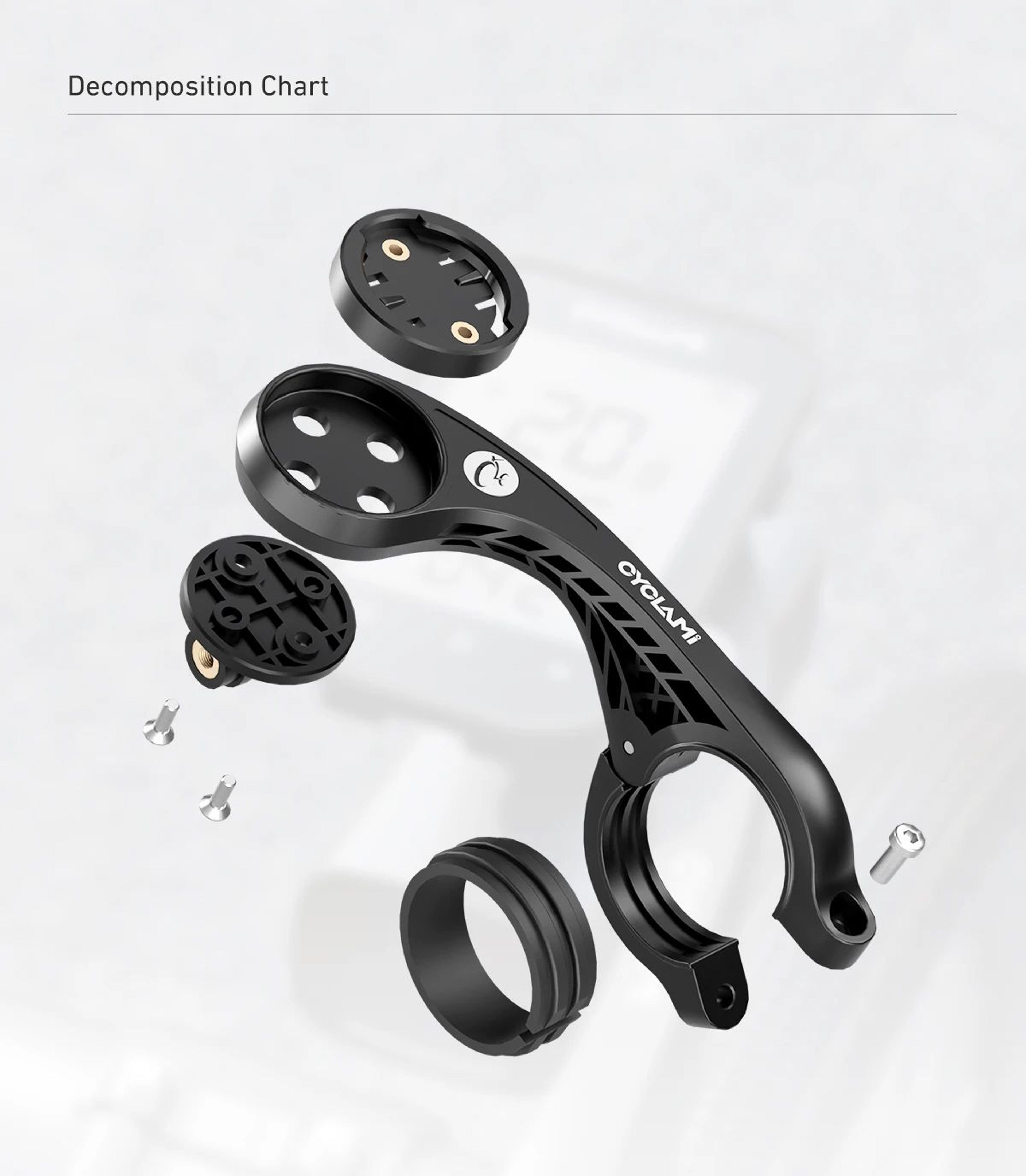 CYCLAMI S2 Bike Computer Mount With Headlight Bracket For Garmin  GPS Devices 6