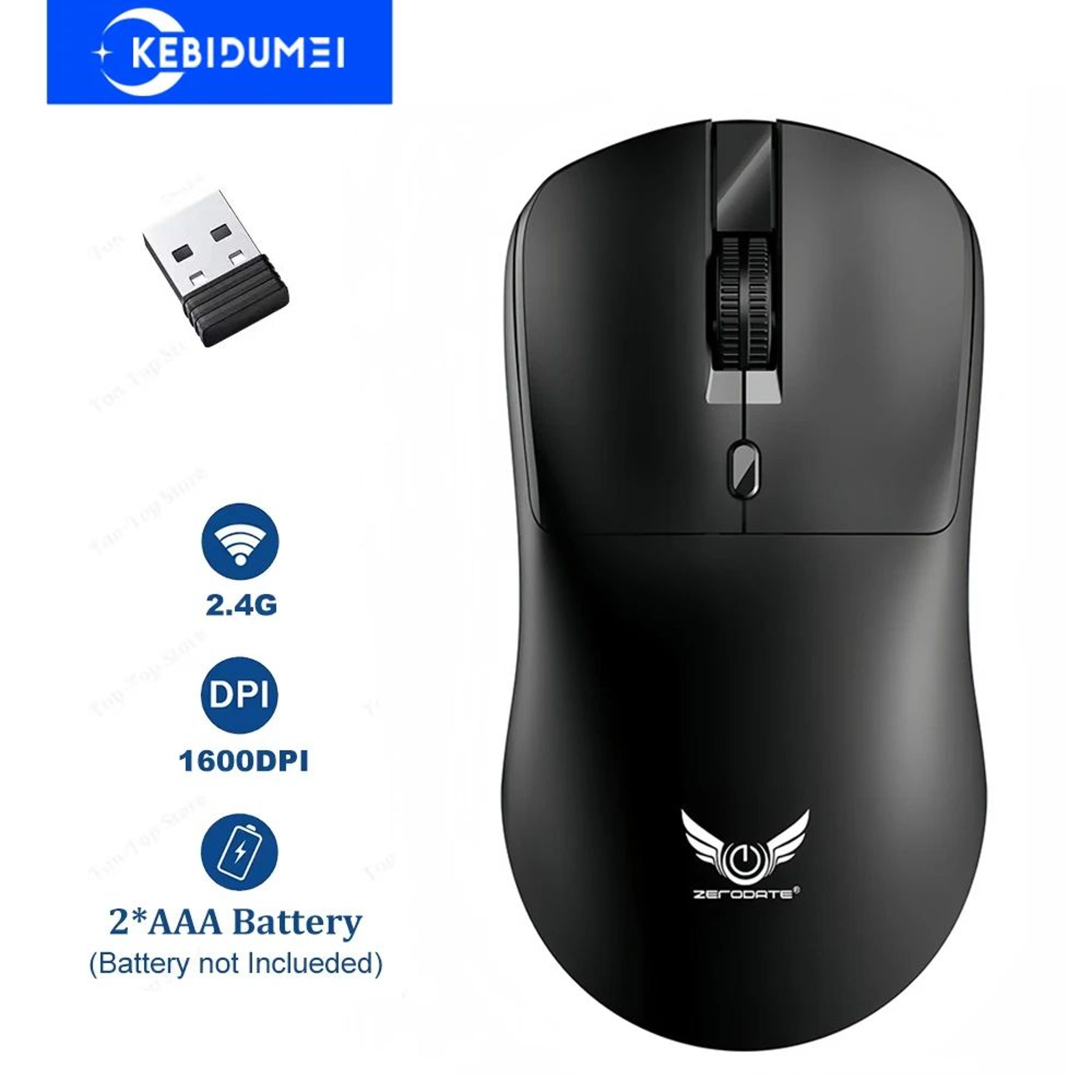 PrecisionFlow 24G Wireless Gaming Mouse  1600 DPI Ergonomic Optical Mouse For PC  Laptop 4