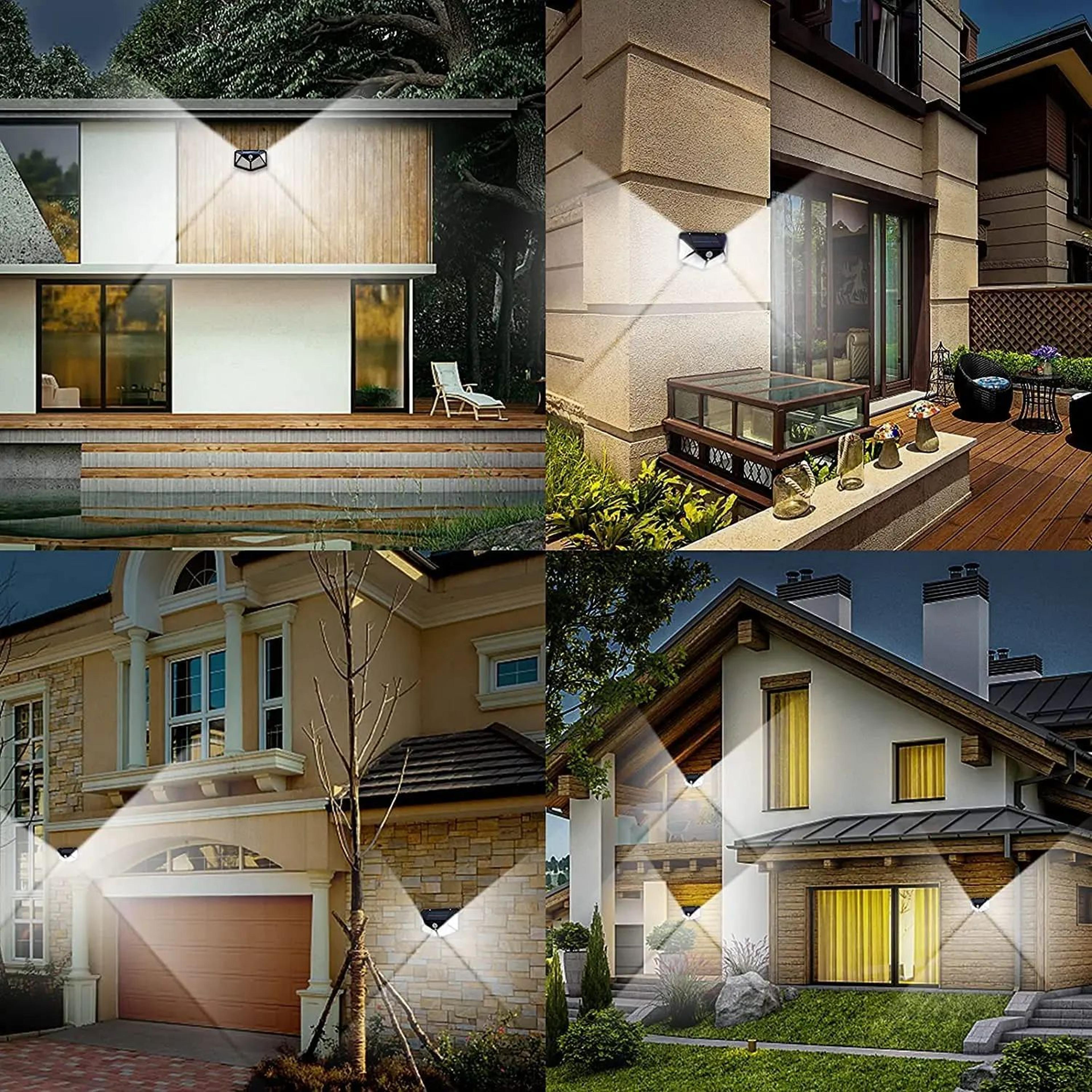SolarMax 100LED Solar Wall Light With Motion Sensor  Outdoor Waterproof Security Lighting 5