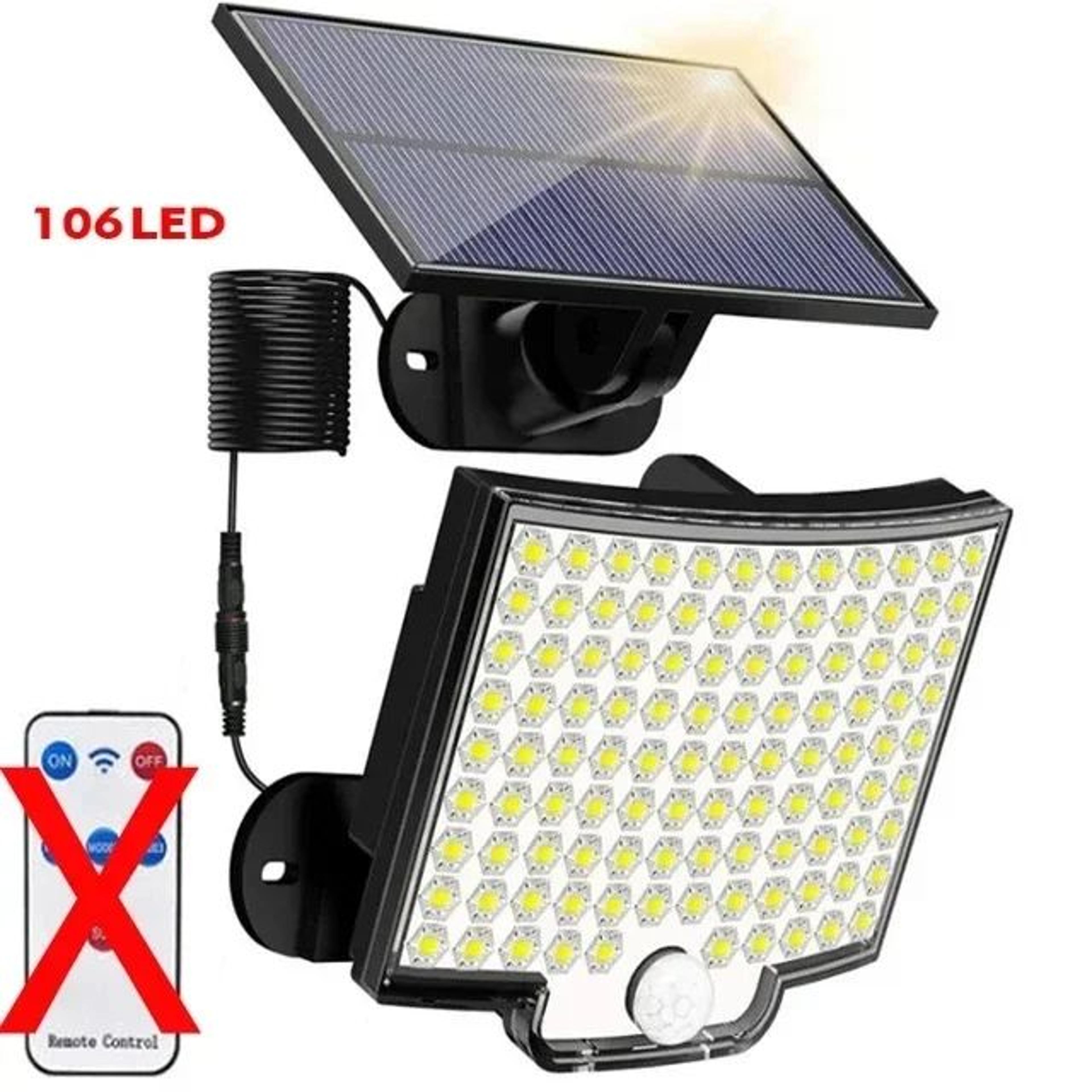 SolarMax 106LED Split Solar Motion Sensor Light  Waterproof Outdoor Wall Security Lamp 7