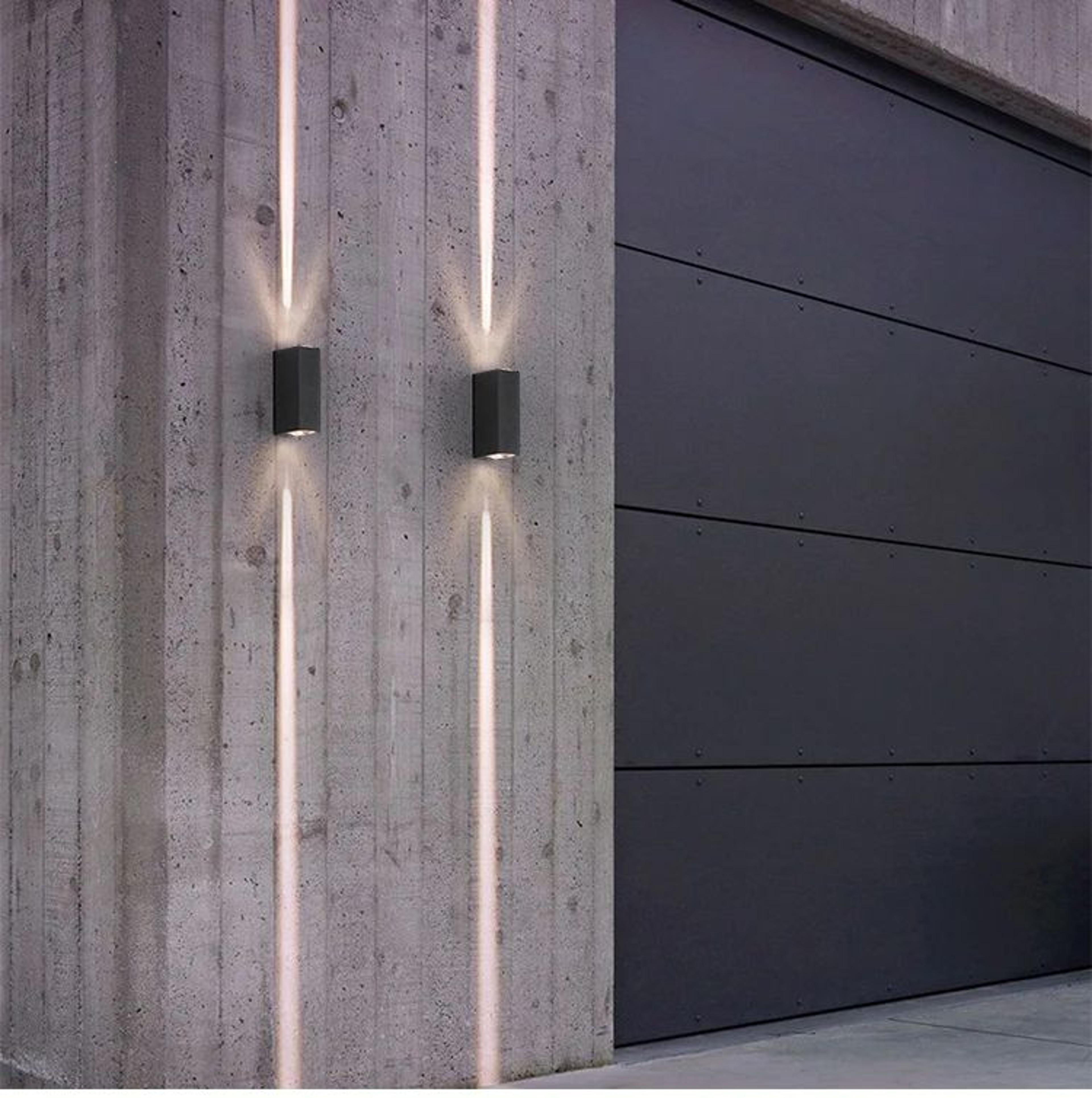 Silver Aluminum Outdoor Wall Light  6W IP65 Up  Down Waterproof Porch Sconce 7