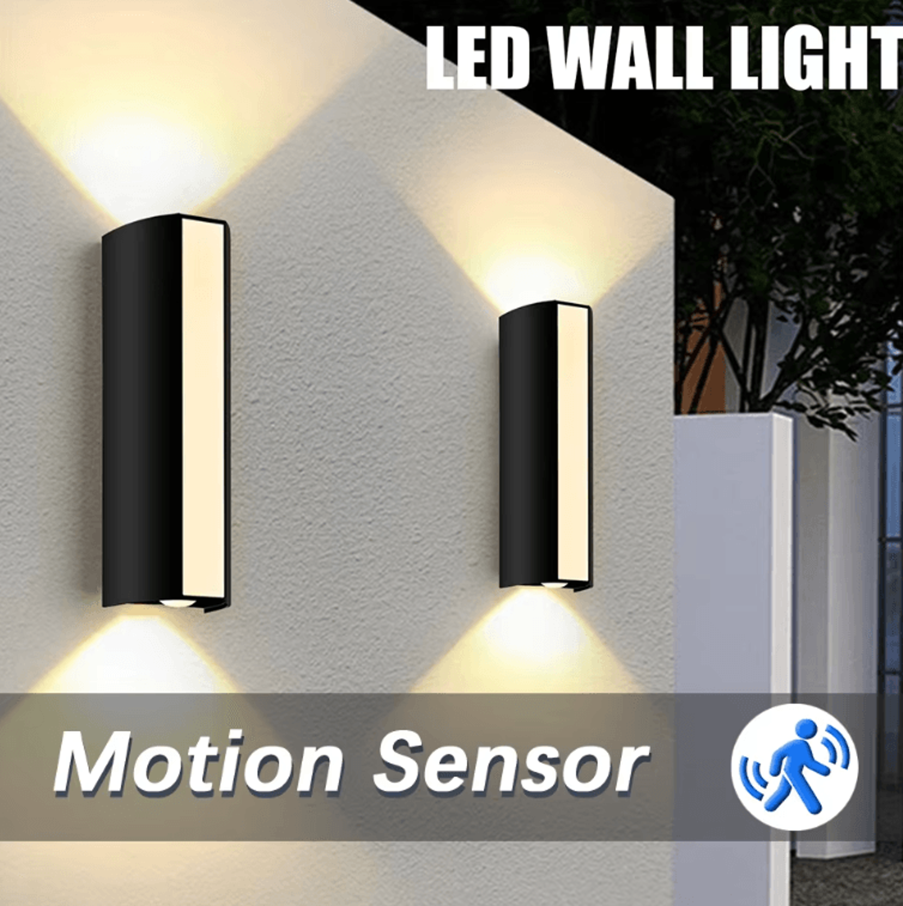 modern up & down led wall lamp – 10w waterproof indoor & outdoor porch light