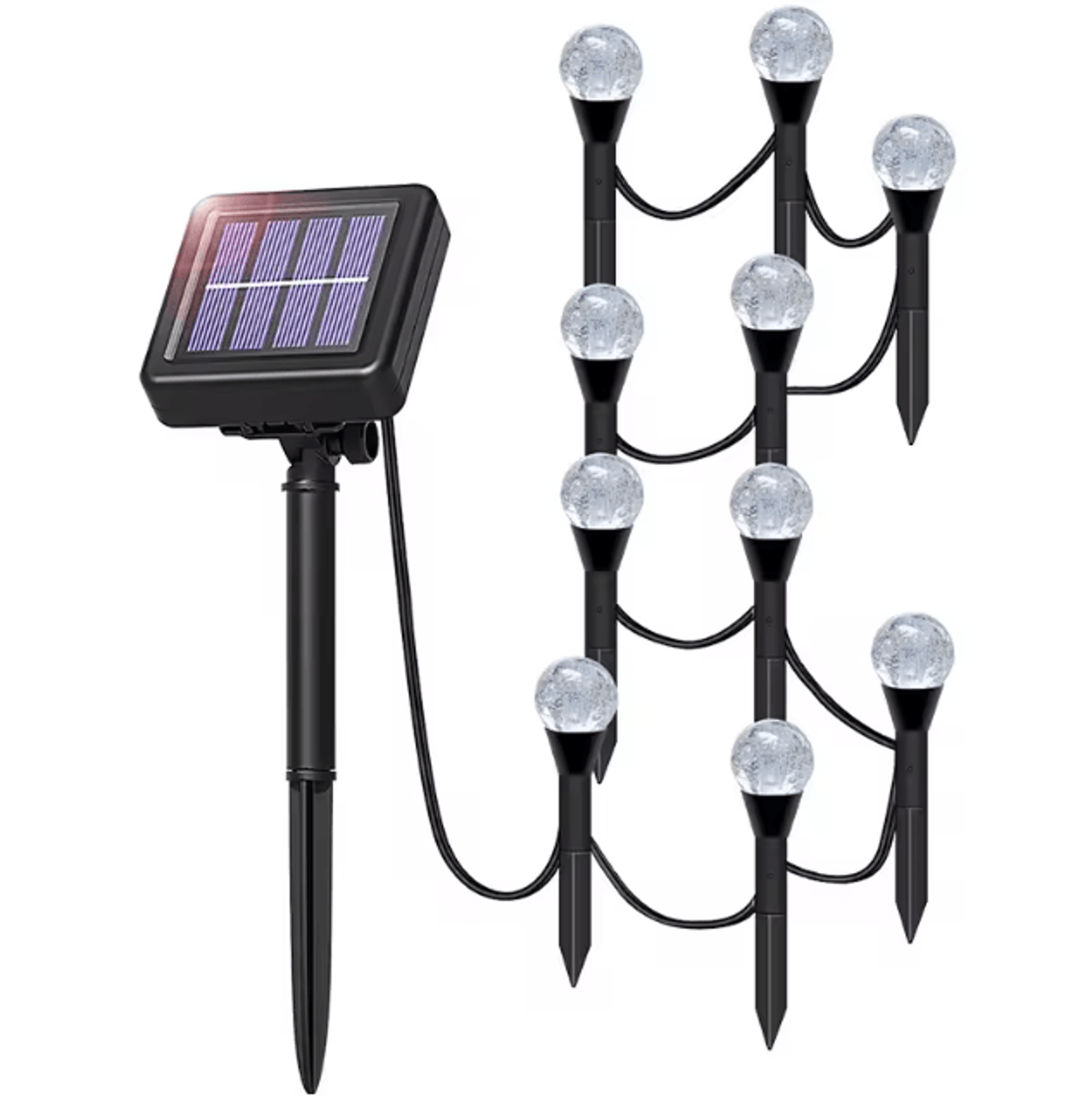 rgb solar bubble ball garden lights – waterproof spherical outdoor lights with 8 modes