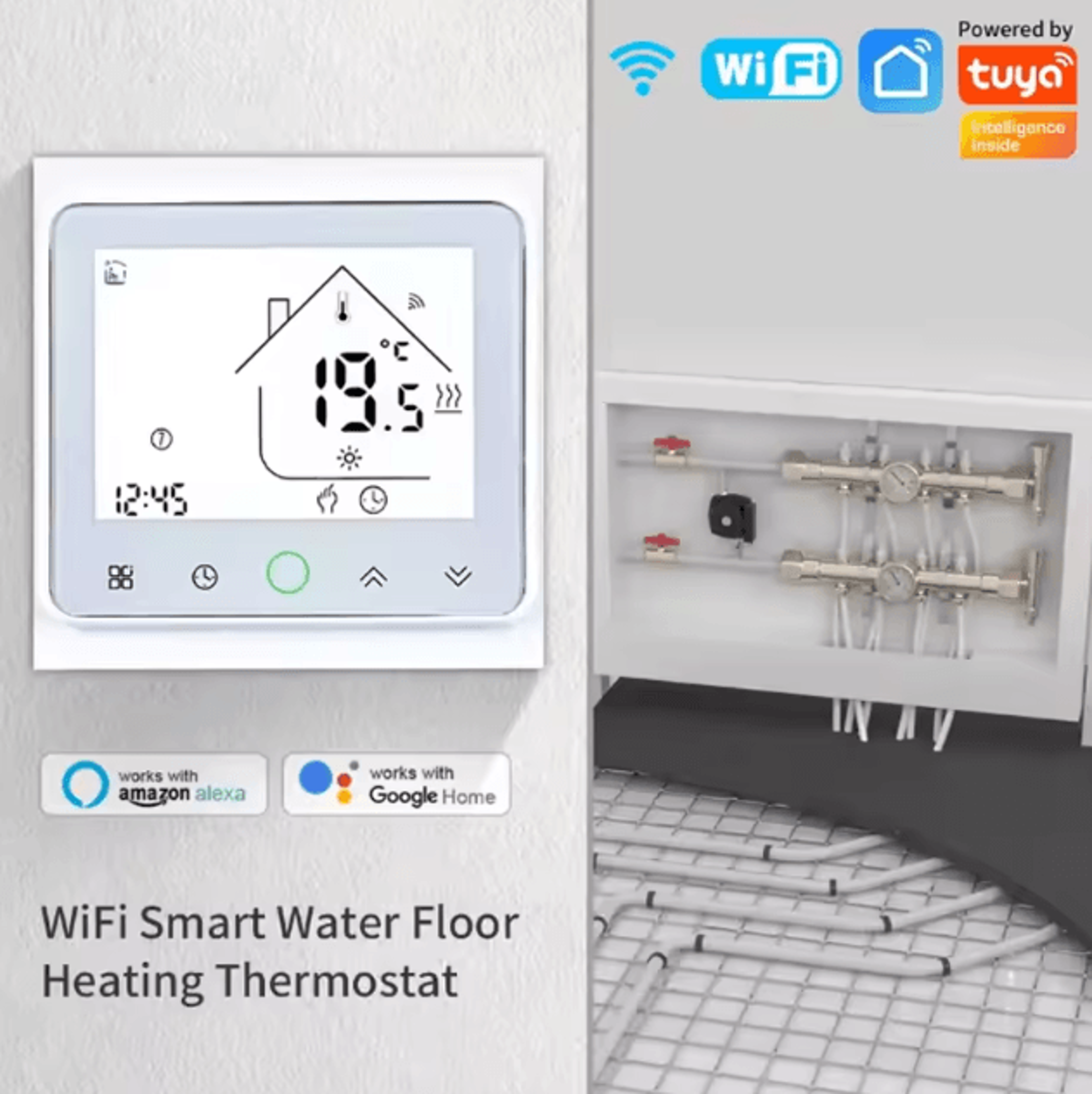Tuya WiFi Smart Room Thermostat  Temperature Controller For Electric Floor Heating Water Heating  G 9