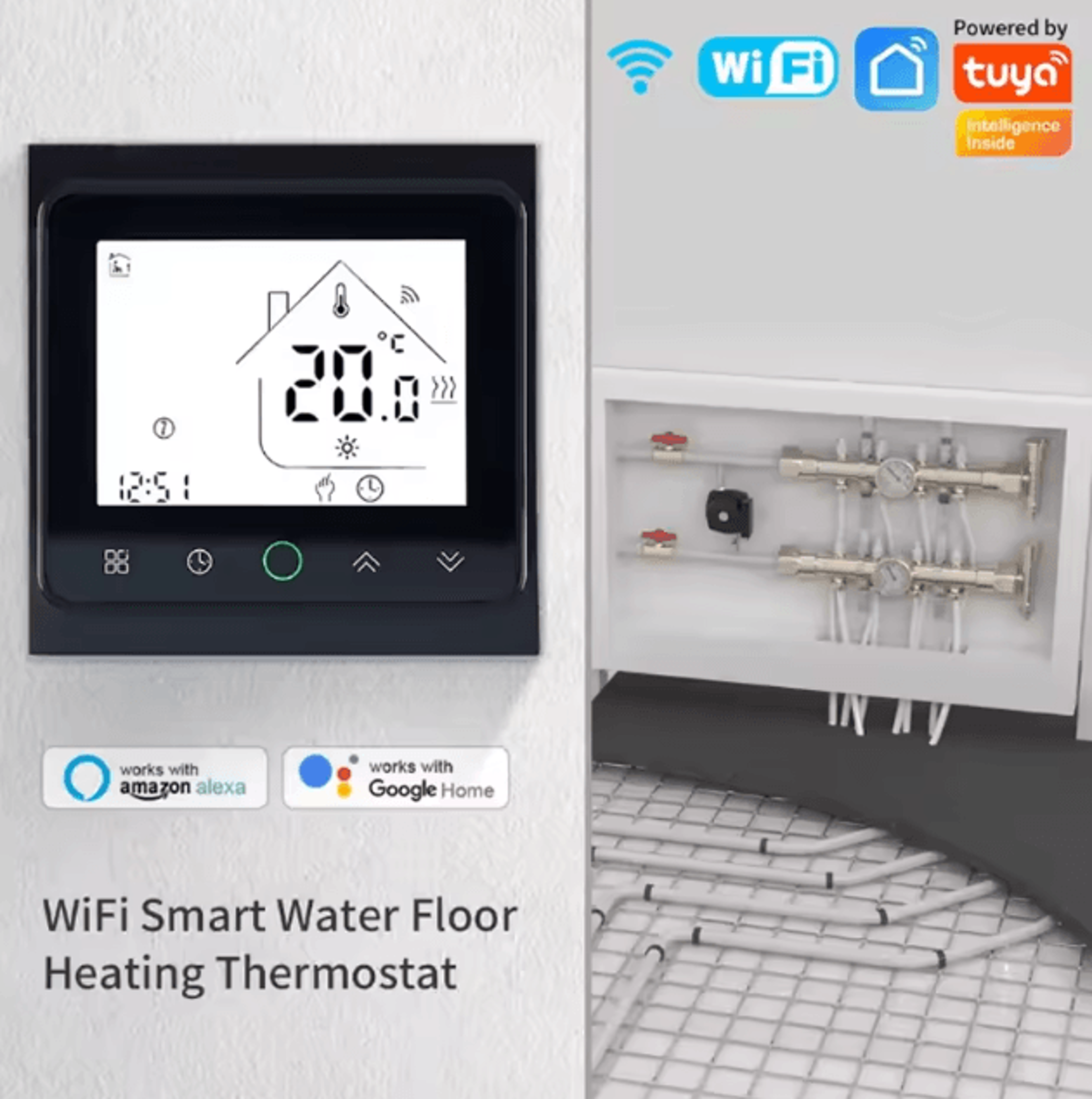 Tuya WiFi Smart Room Thermostat  Temperature Controller For Electric Floor Heating Water Heating  G 5