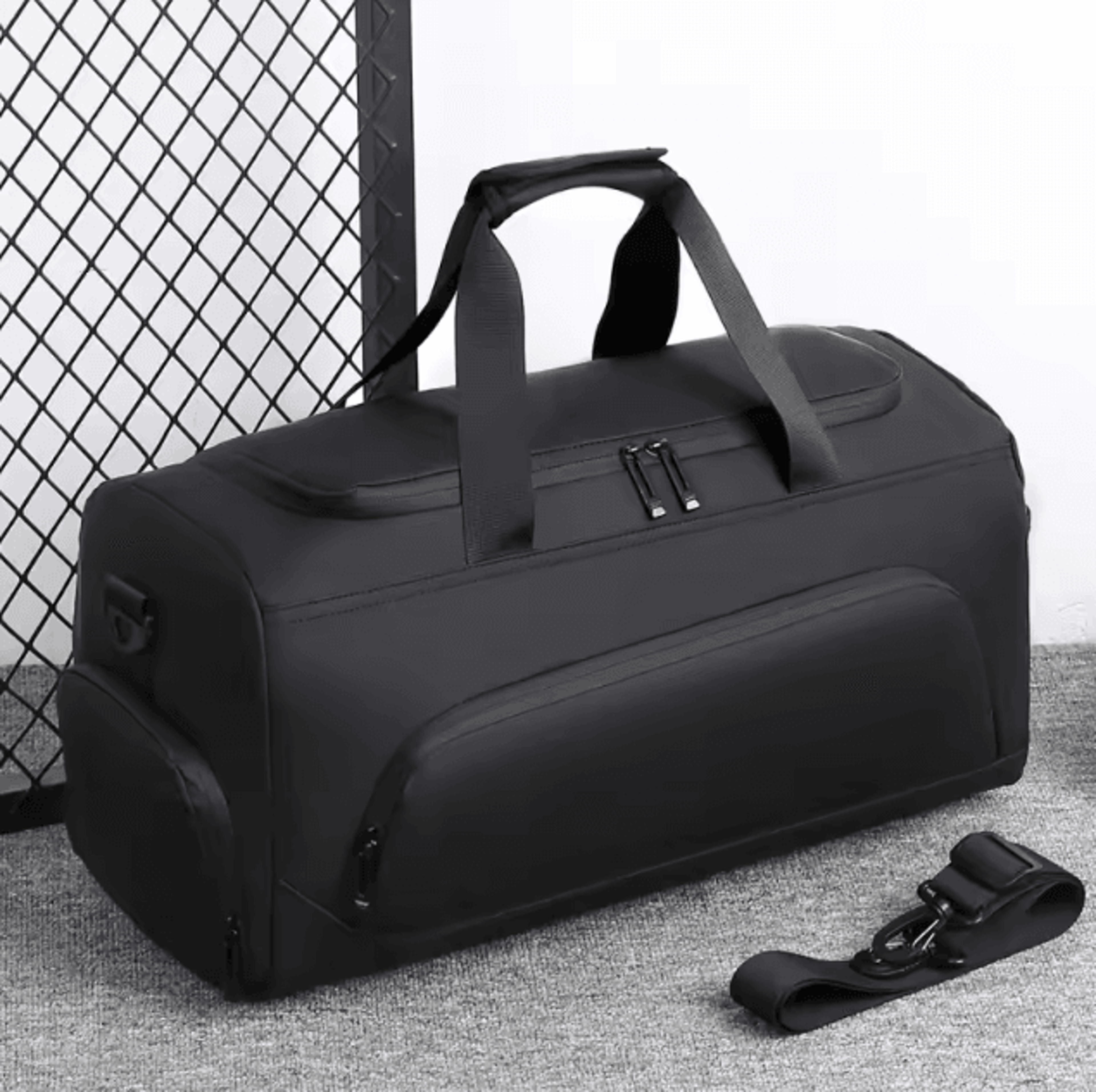 large capacity gym duffel bag with shoe compartment – multi-compartment sports & travel bag