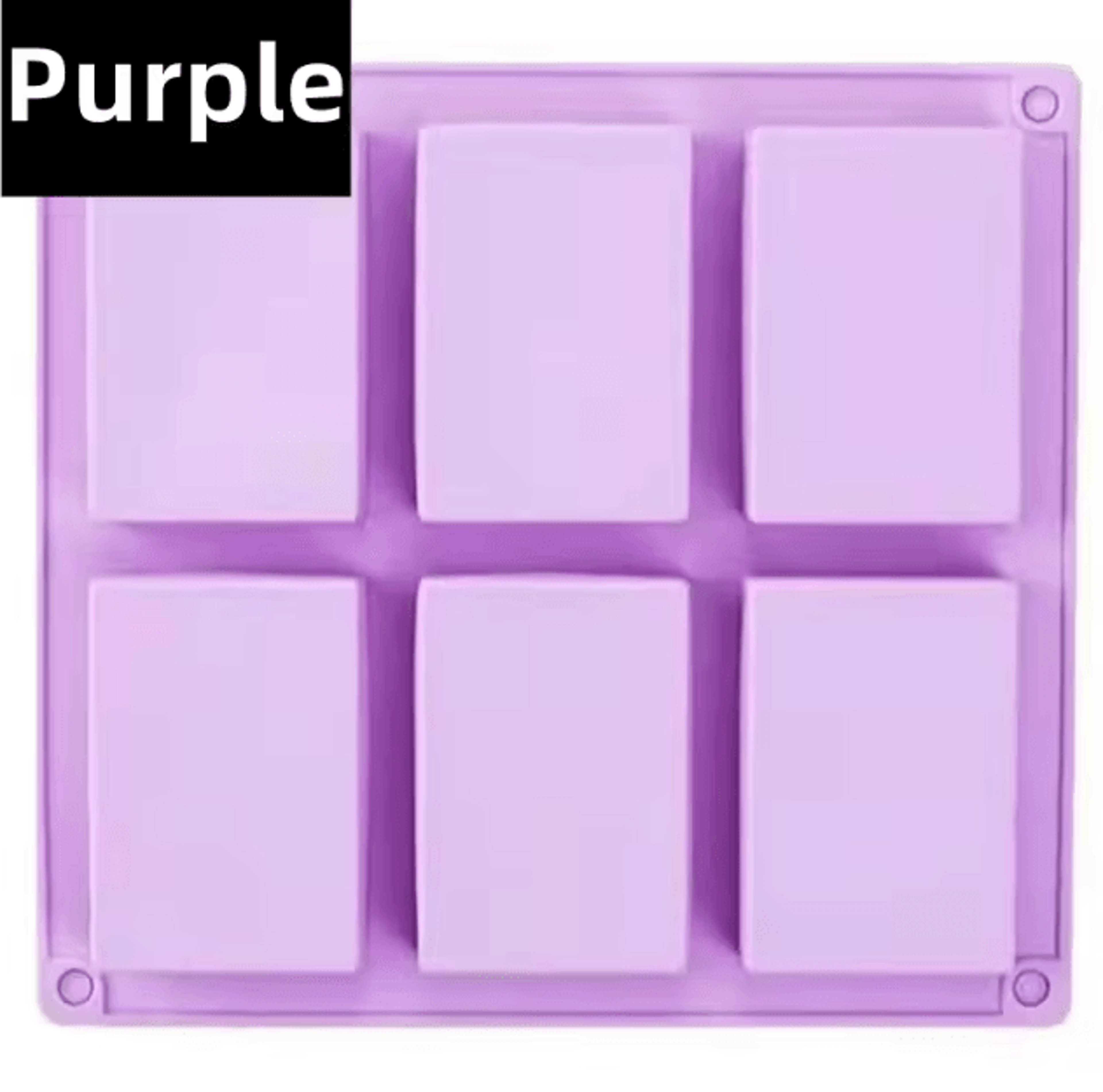 6 Grid Rectangle Silicone Mold For Soap Cake Chocolate And DIY Crafts 2