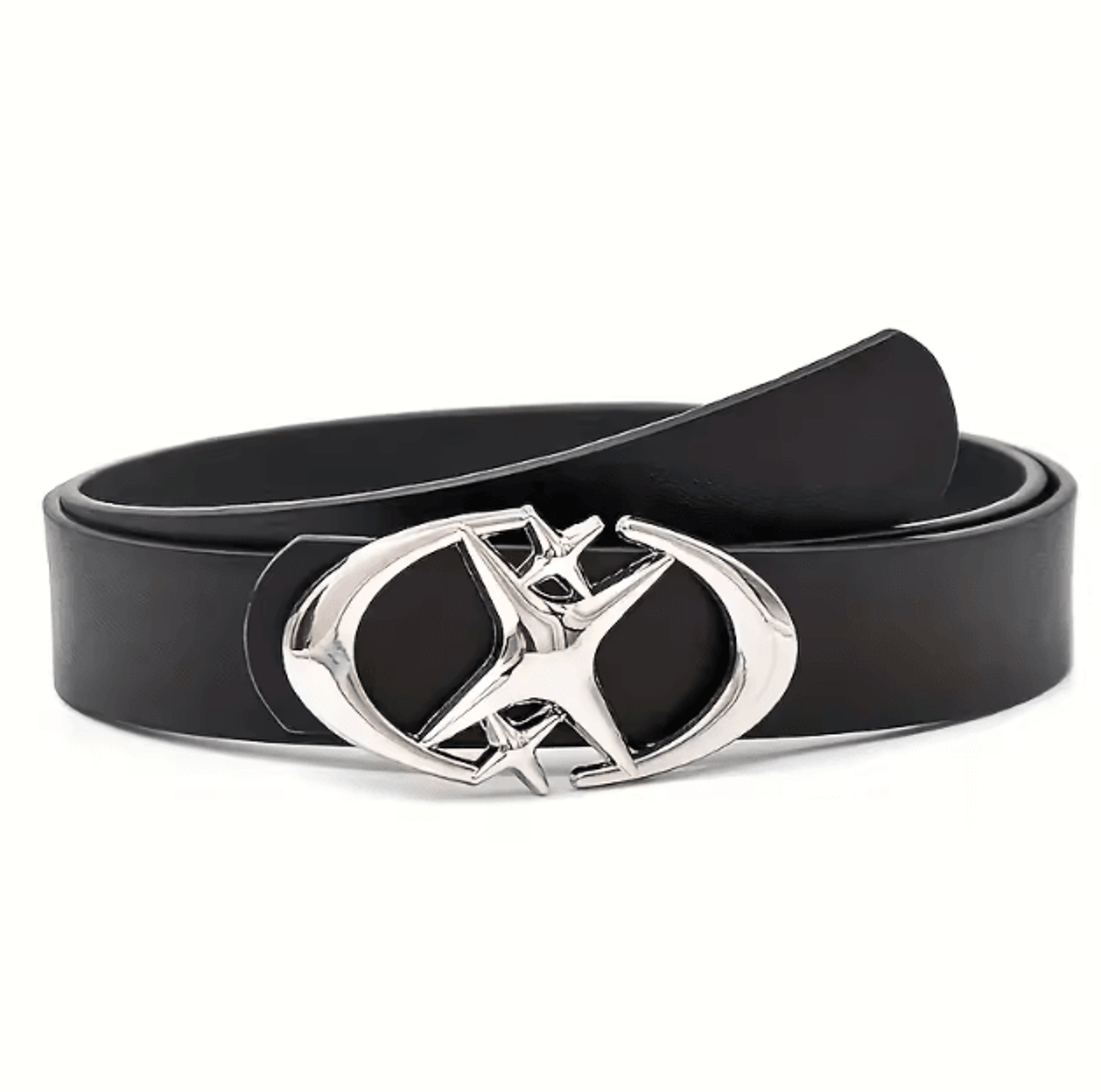 oval cross metal buckle belt for minimalist streetwear and everyday style