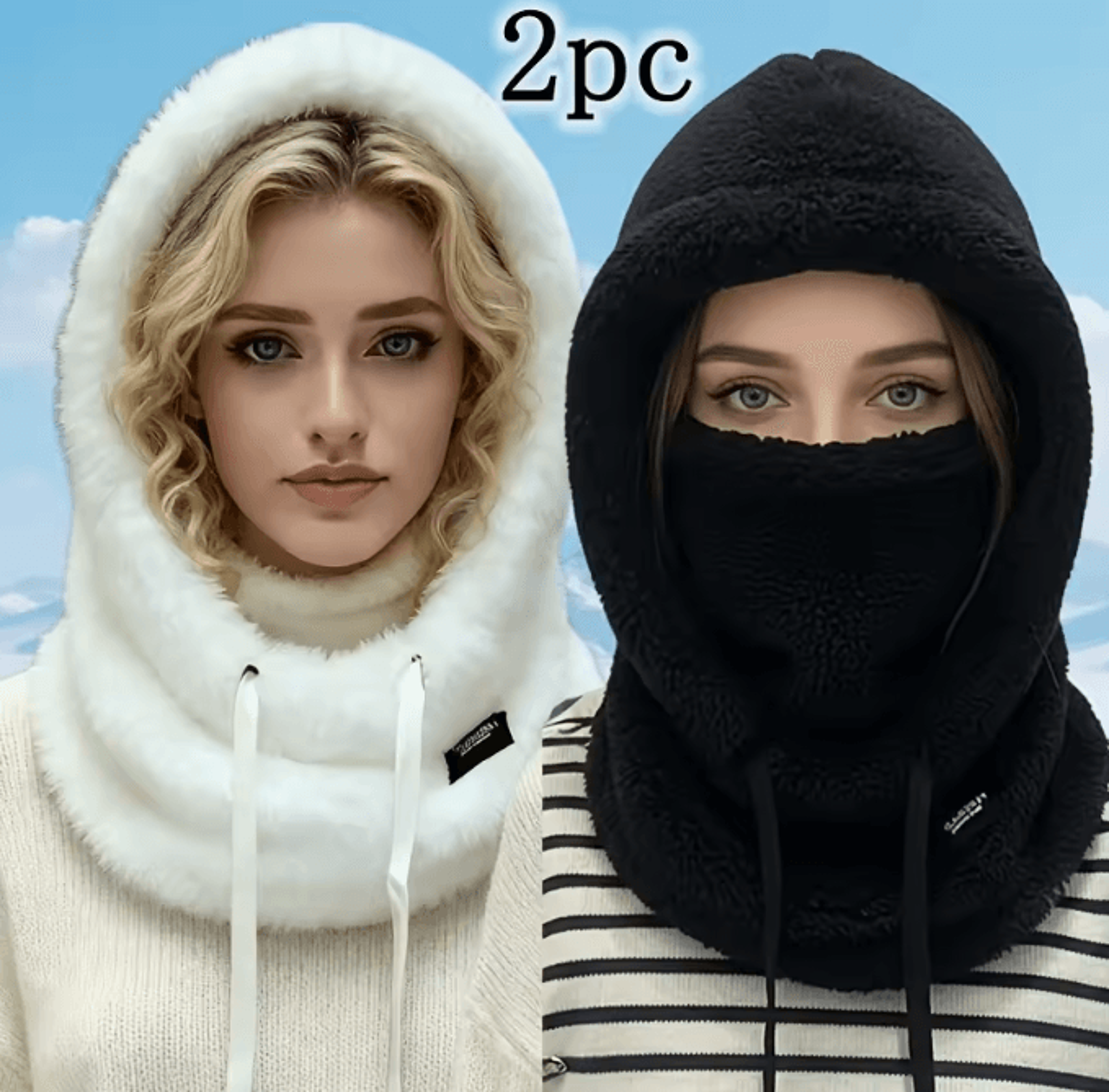 Thermal Fleece Balaclava Ski Mask Windproof Adjustable Winter Face  Neck Cover 2