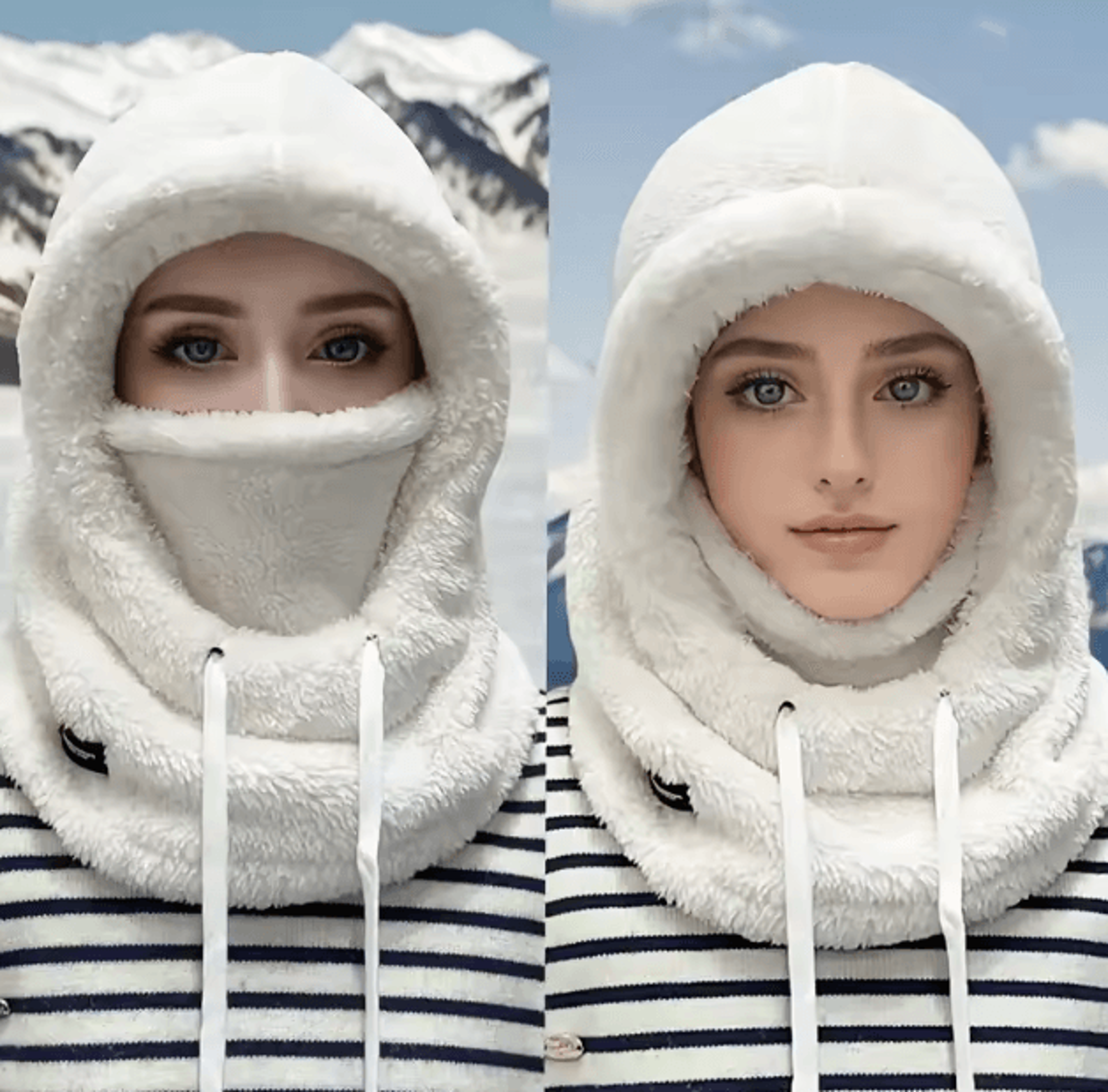 Thermal Fleece Balaclava Ski Mask Windproof Adjustable Winter Face  Neck Cover 4