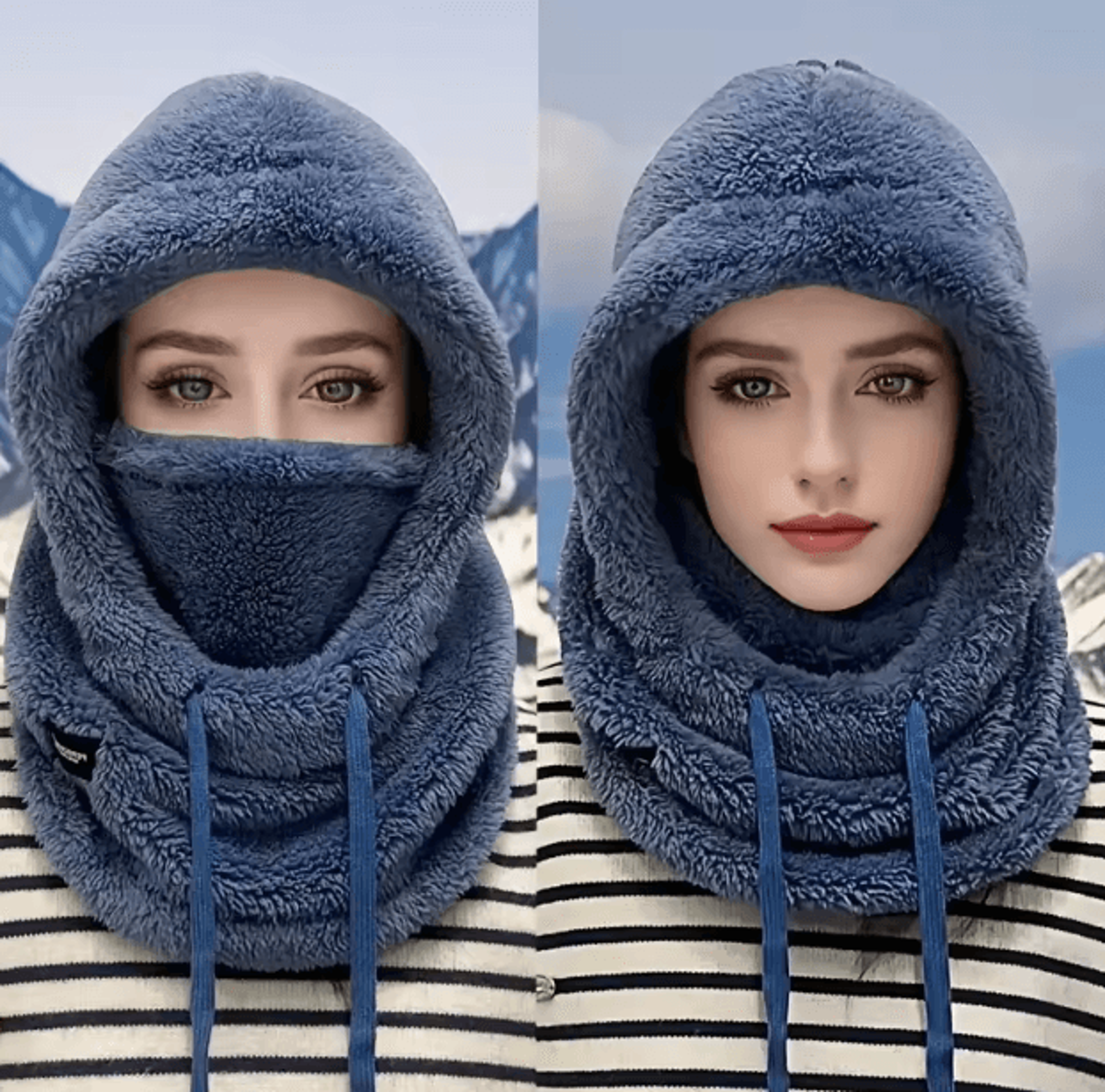 Thermal Fleece Balaclava Ski Mask Windproof Adjustable Winter Face  Neck Cover 6