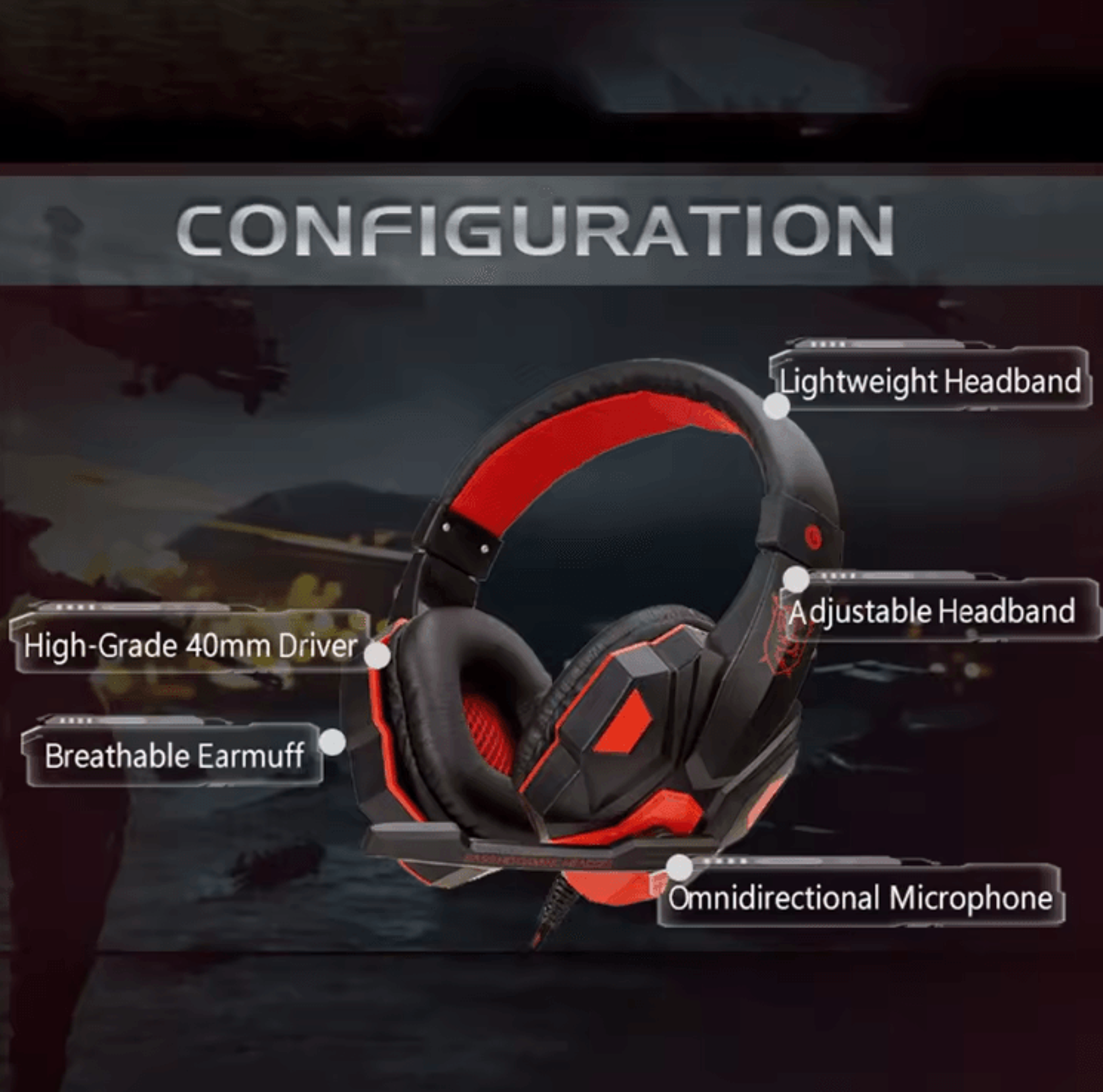 Wired Gaming Headset With Noise Cancelling Mic Adjustable Stereo Headphones For PS5 PS4 Xbox PC  Mo 1
