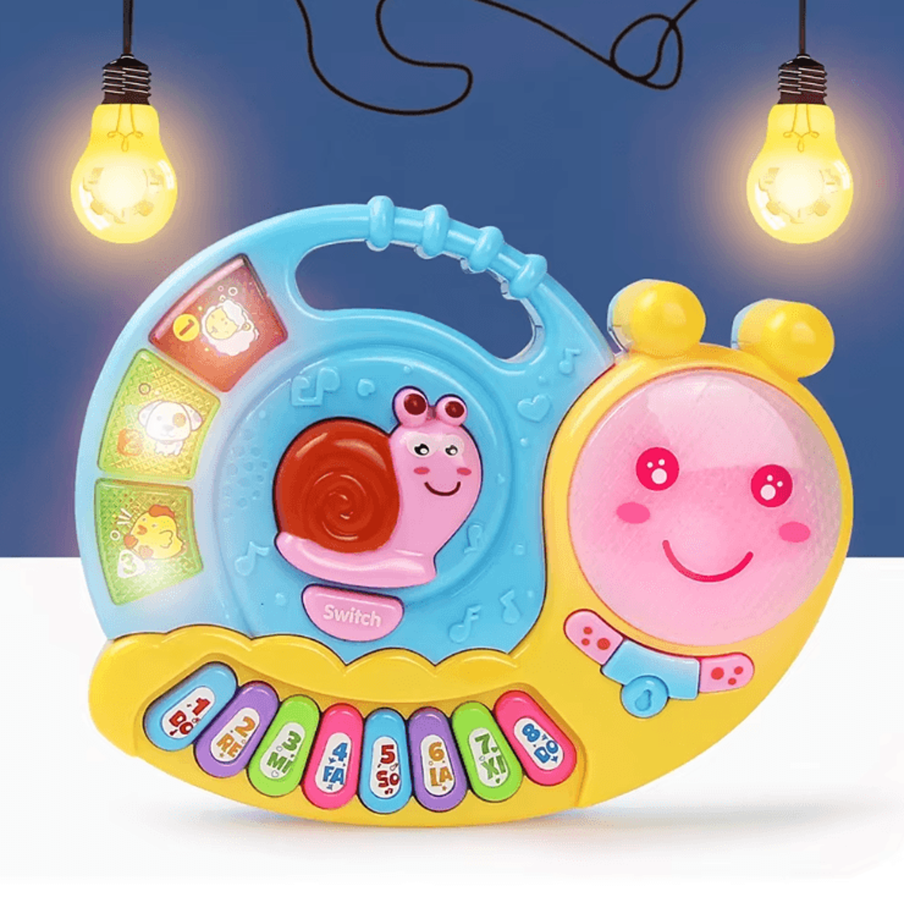 baby piano toy with animal sounds & lights – interactive kids musical keyboard learning toy