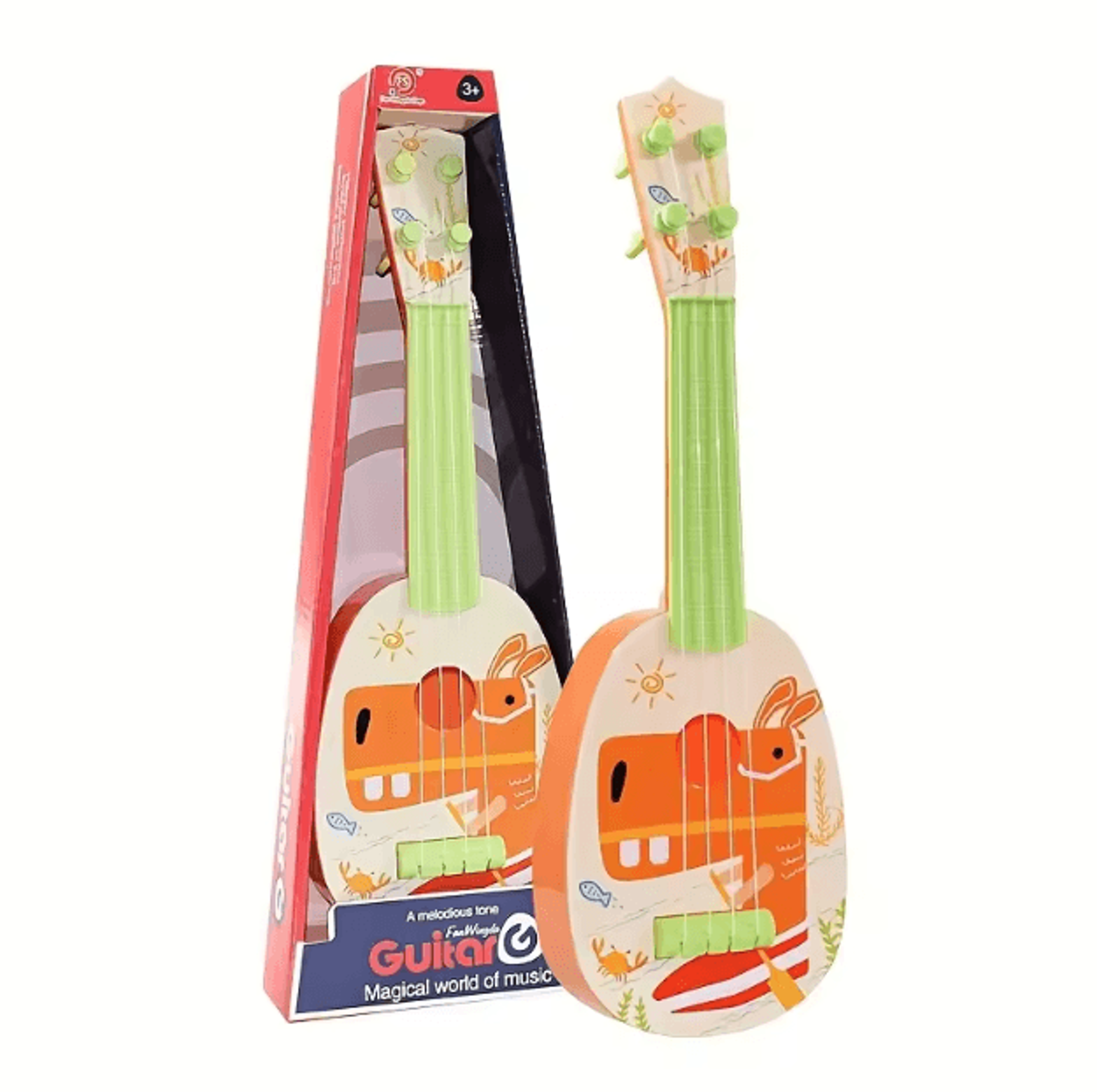 14Inch Kids Ukulele Guitar Toy  Beginner Musical Instrument For Toddler Learning  Play 4