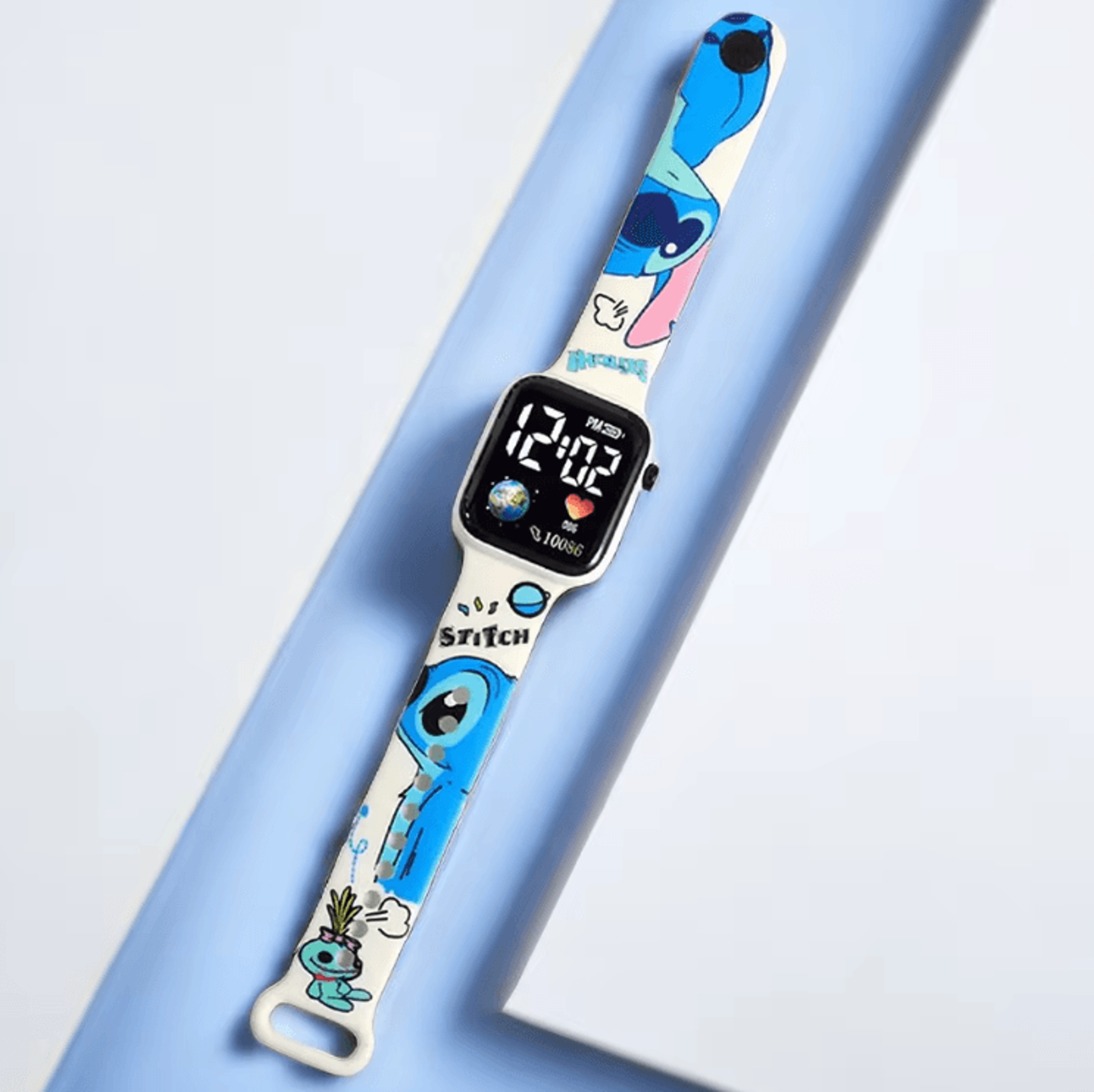 Cartoon Kids Digital Watch  Stitch  Hello Kitty Silicone Wristwatch For Girls 3
