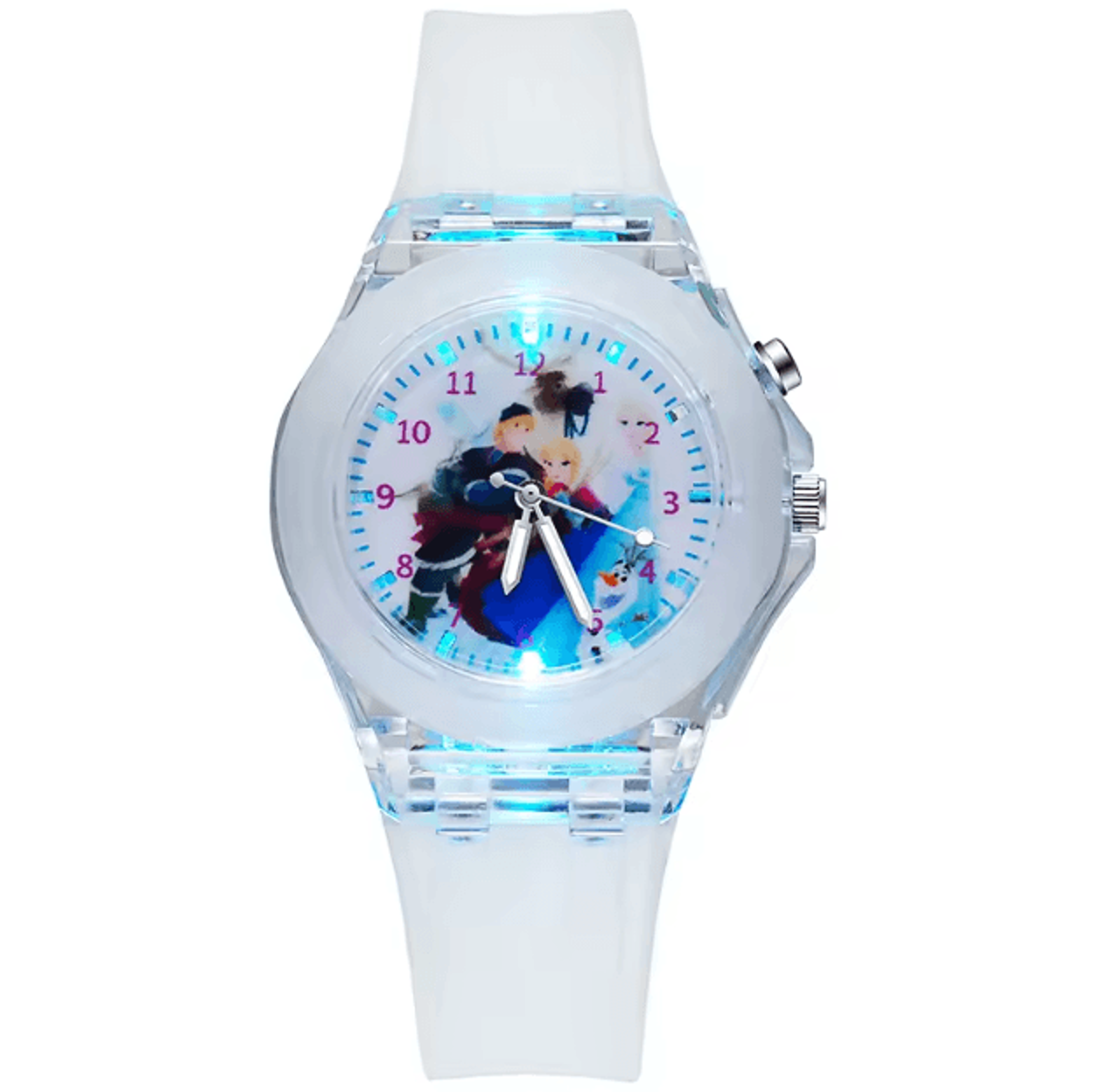 Disney Frozen Kids LightUp Watch  Princess Elsa Silicone Strap Cartoon Wristwatch 2
