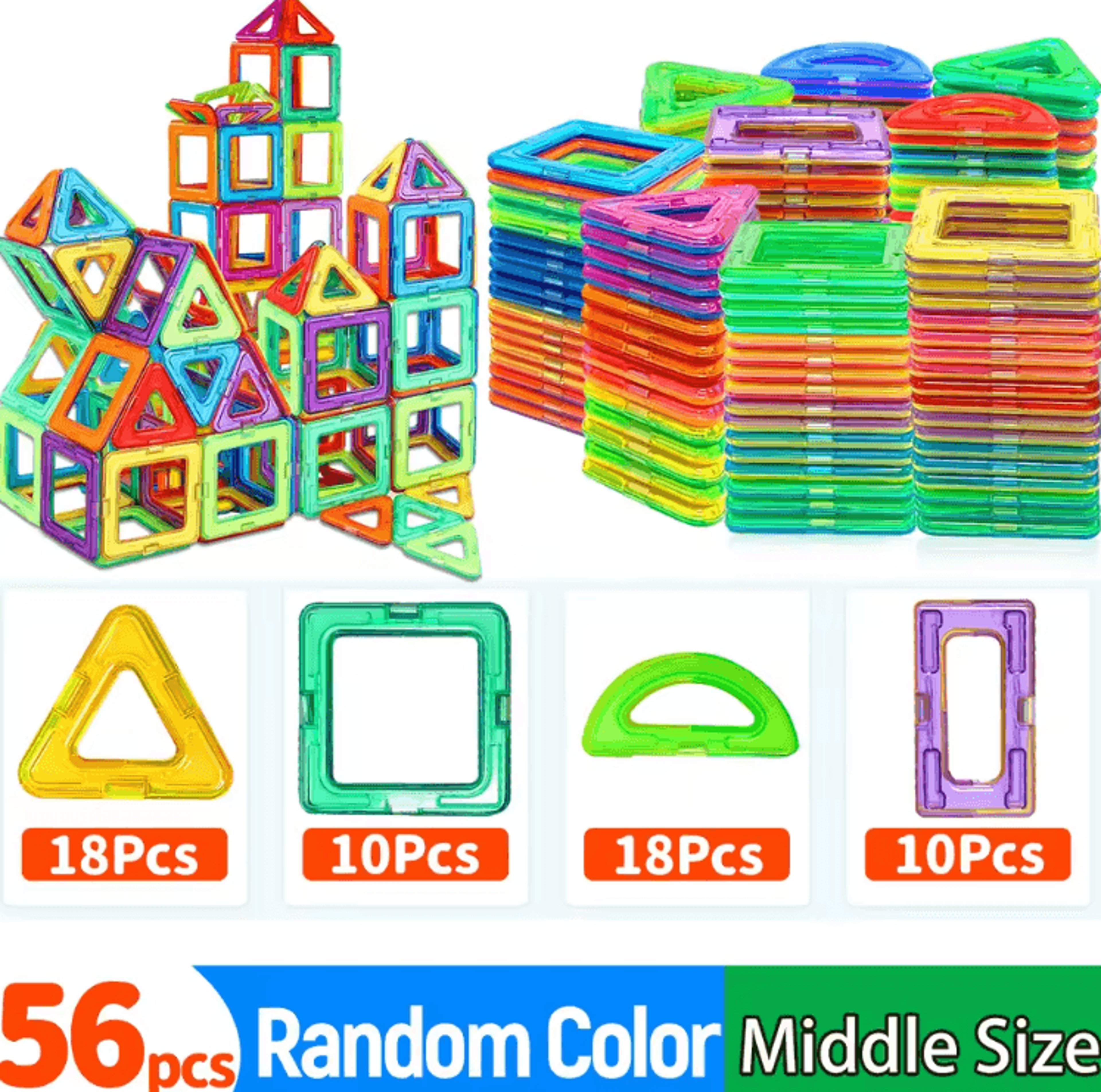 Magnetic Building Blocks Set  STEM DIY Construction Toy For Kids Learning  Creativity 4