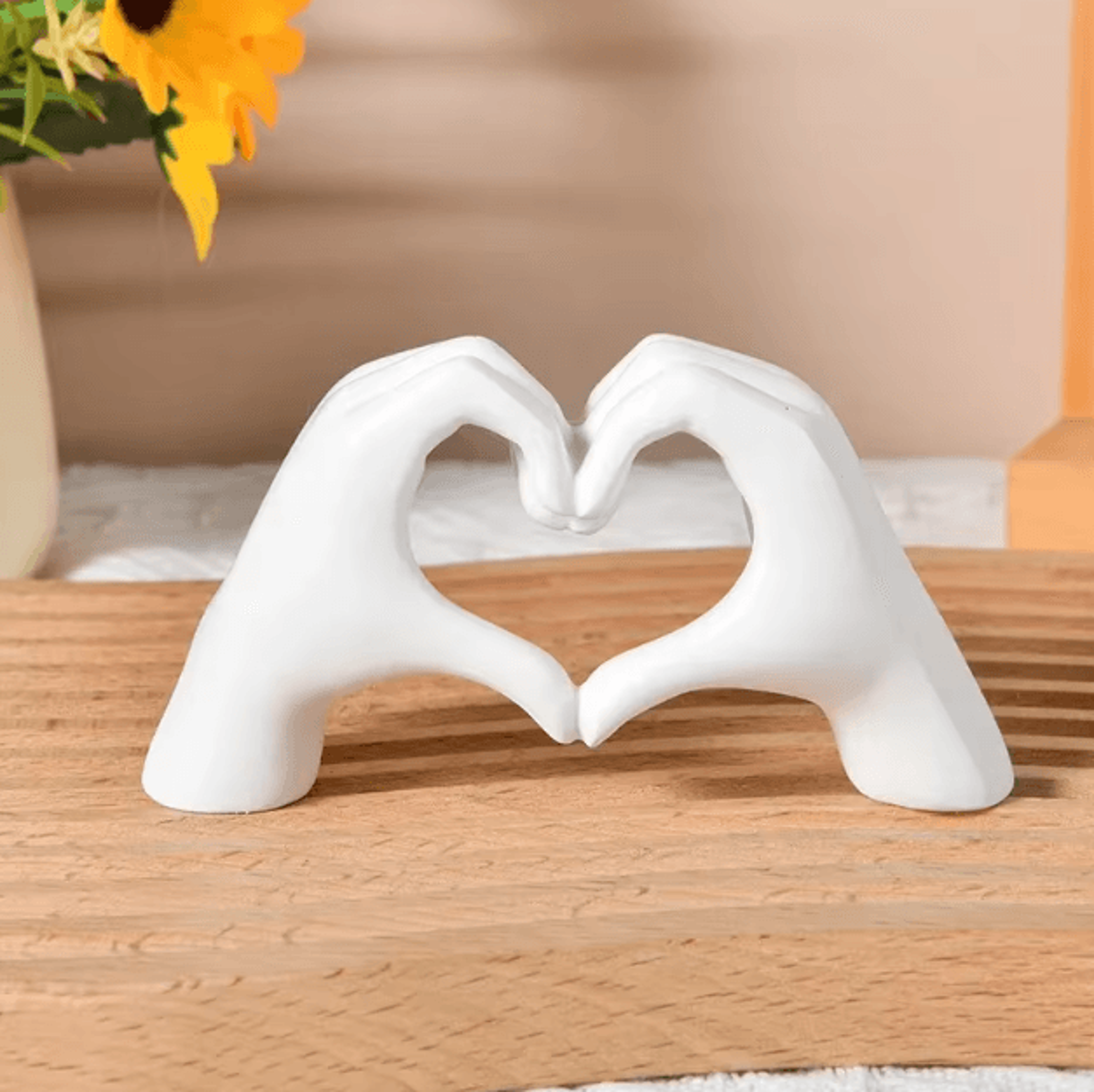 Elegant Gold Love Gesture Hand Sculpture For Modern Home Decor 3
